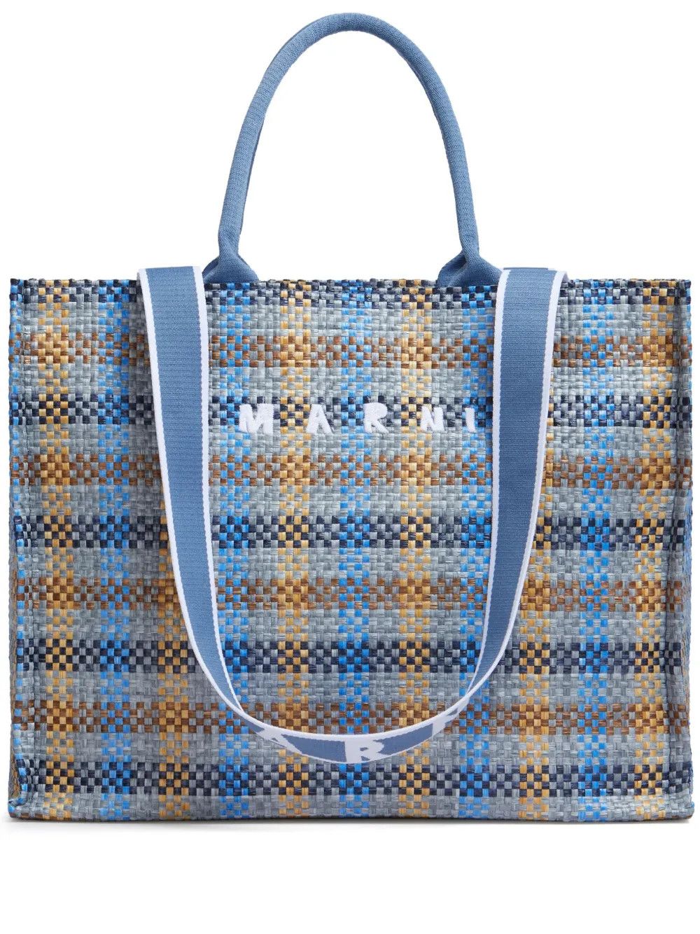 Marni oc11z0525 Size: OS/Checkedred Shopping Bag in Blue Size ONE SIZE - 1 Thumbnail