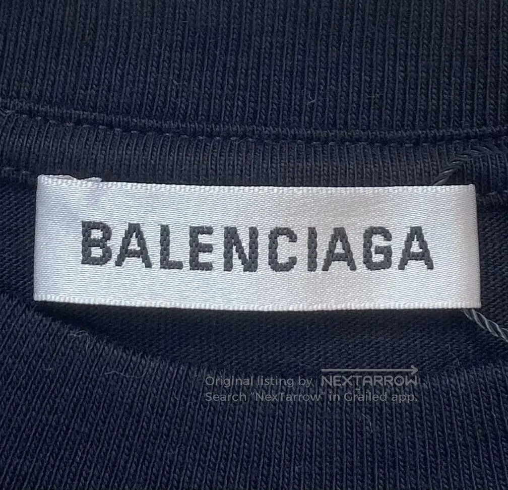 Balenciaga Balenciaga Black Letter Logo Printed Short Sleeve| Size US S / EU 44-46 / 1 - 3 Thumbnail