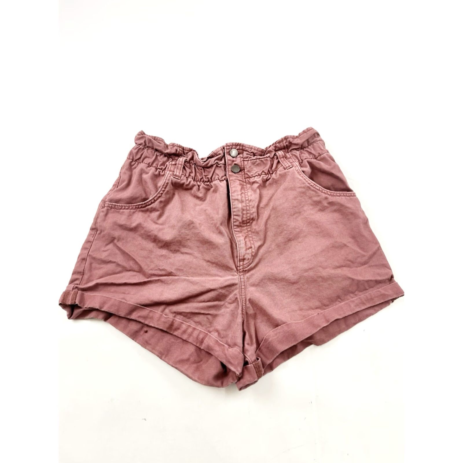 Abercrombie & Fitch Abercrombie & Fitch Shorts Women’s L Large Pink Paperbag Size 36" / US 14 / IT 50 - 2 Thumbnail