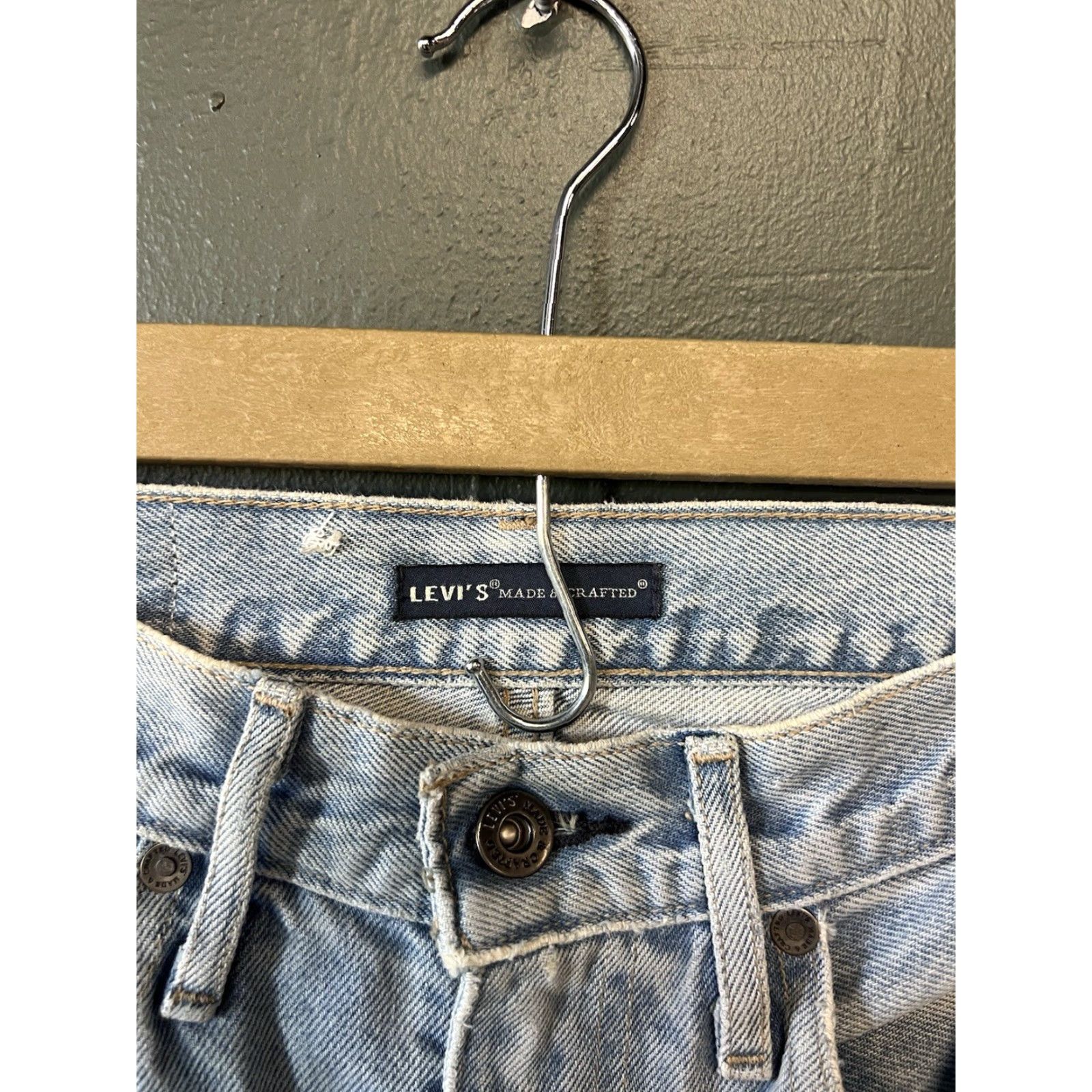 Levi's Levi's Made & Crafted Barrel Crop Jeans Womens 24 High Rise Distressed Cropped Blue 80s 90s USA Western Size 42" / US 20 - 3 Thumbnail