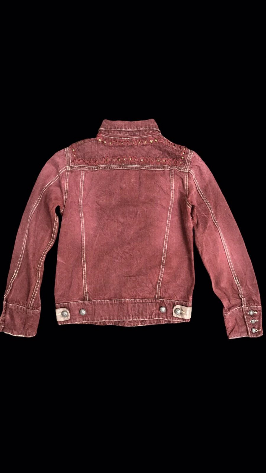 Seditionaries J43 Statement Jeans Spike Distressed Trucker Jacket Size M / US 6-8 / IT 42-44 - 2 Thumbnail