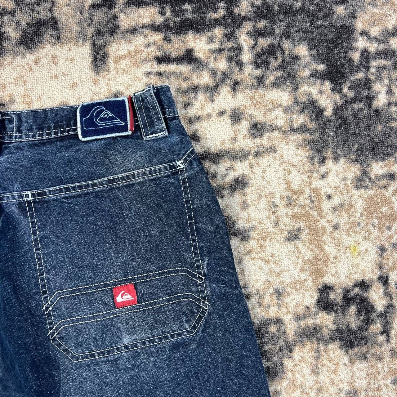 Quiksilver Quiksilver Vintage Y2K Pocket Logo Blue Denim Jeans Size US 34 / EU 50 - 4 Thumbnail