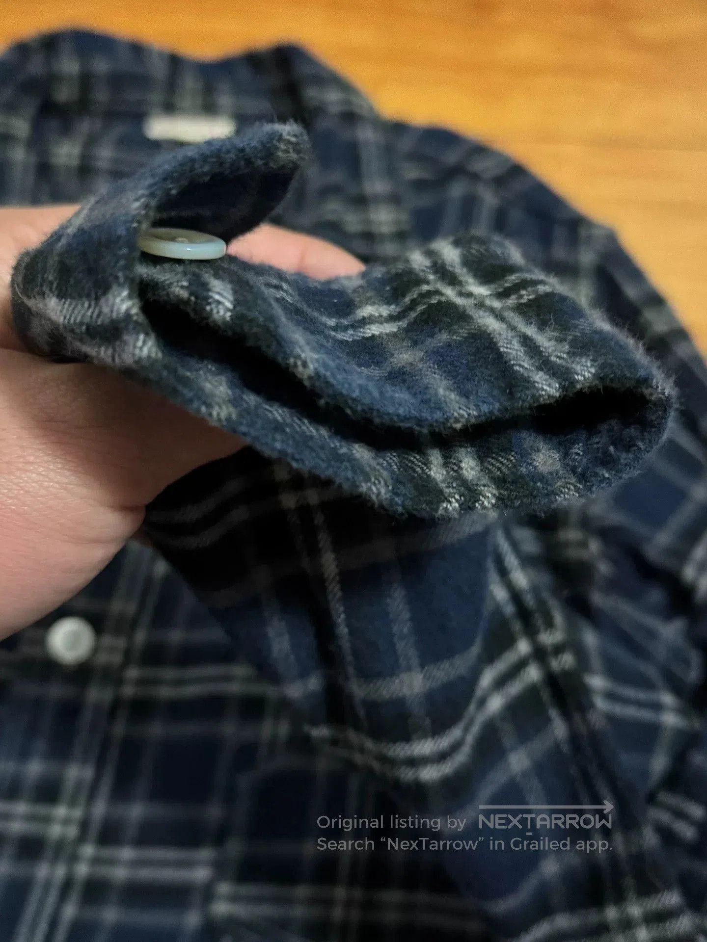Freewheelers Navy Gray Flannel Shirt Size 16. Size US L / EU 52-54 / 3 - 4 Thumbnail