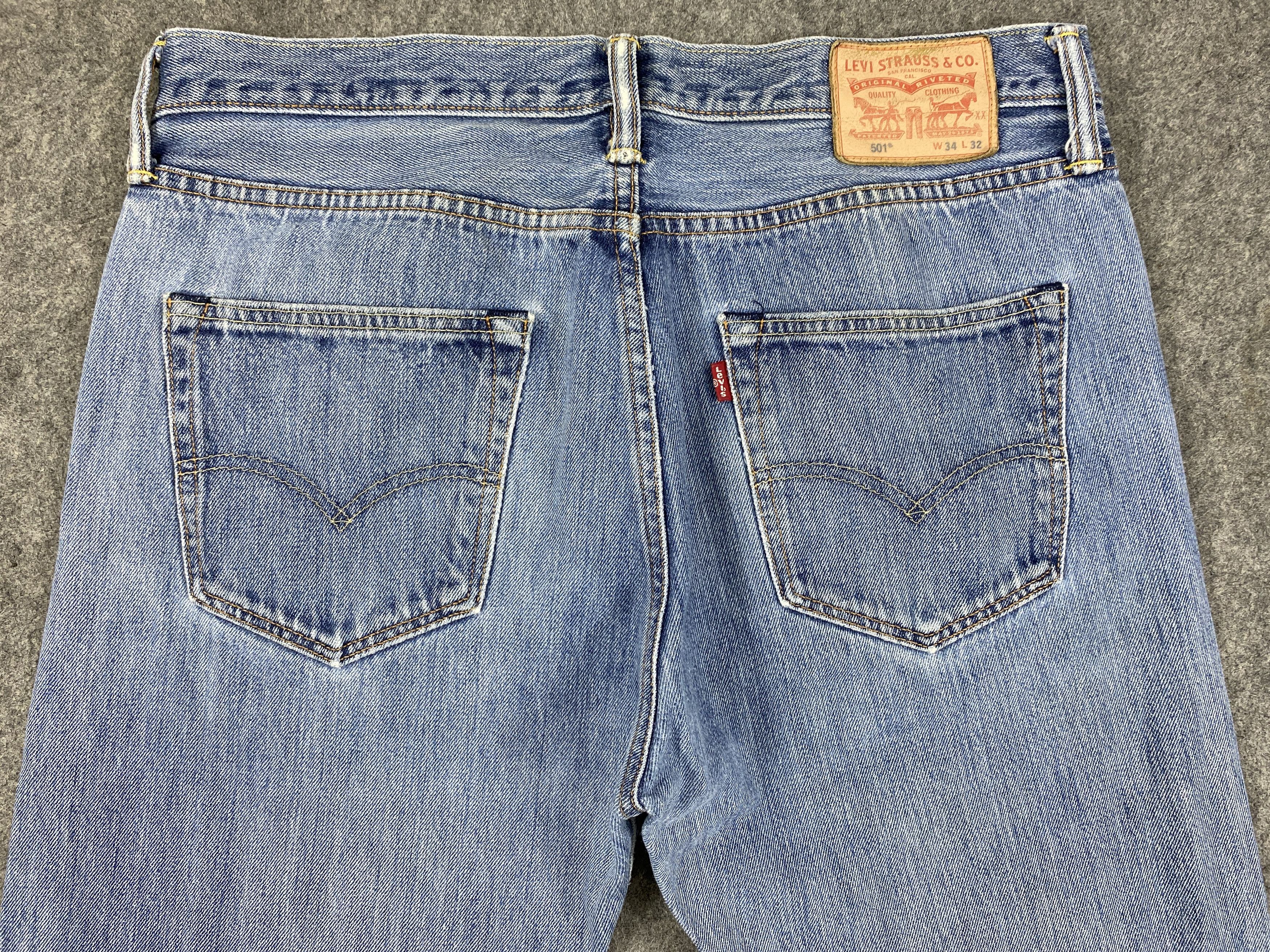 Levi's Dirty Used Blue Vintage Levi's 501 35x30.5 Denim -JN2389 Size US 35 - 4 Thumbnail