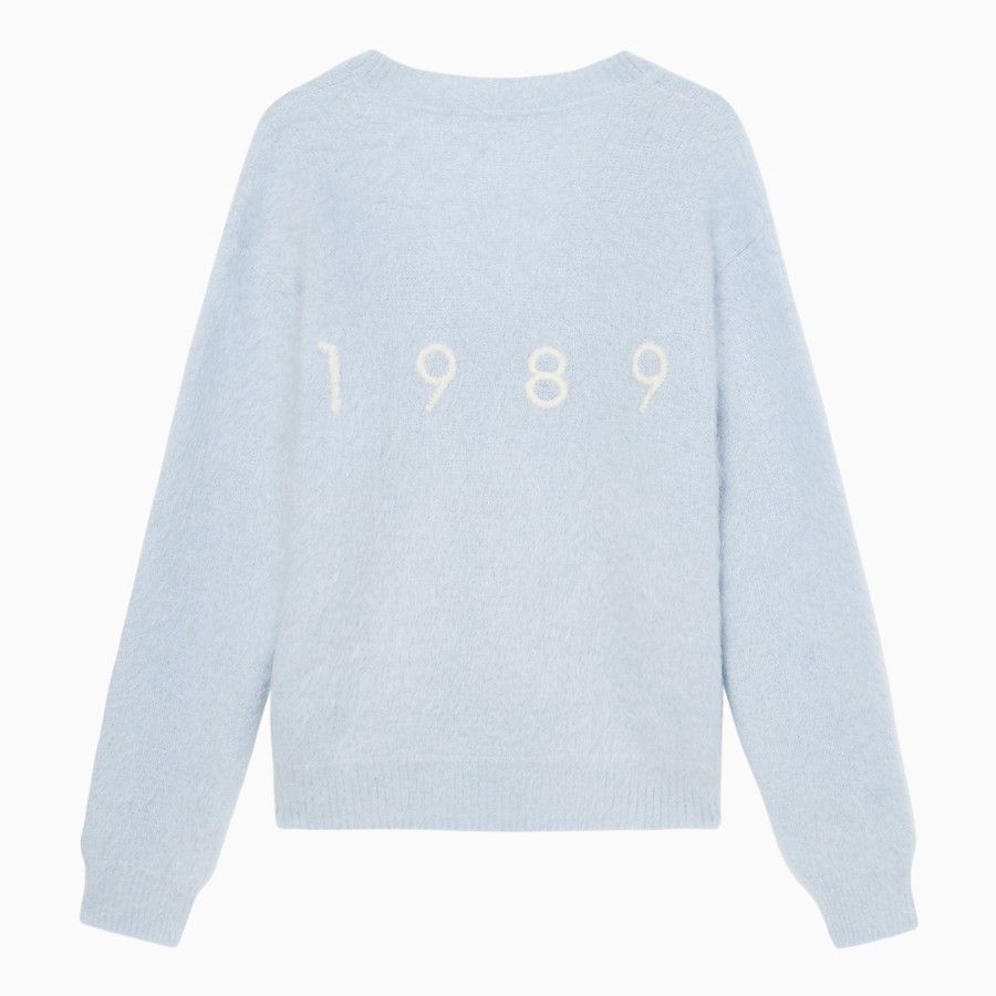 1989 STUDIO o1d2blof1124 V-Neck Cardigan in Sky Blue Size US M / EU 48-50 / 2 - 6 Thumbnail