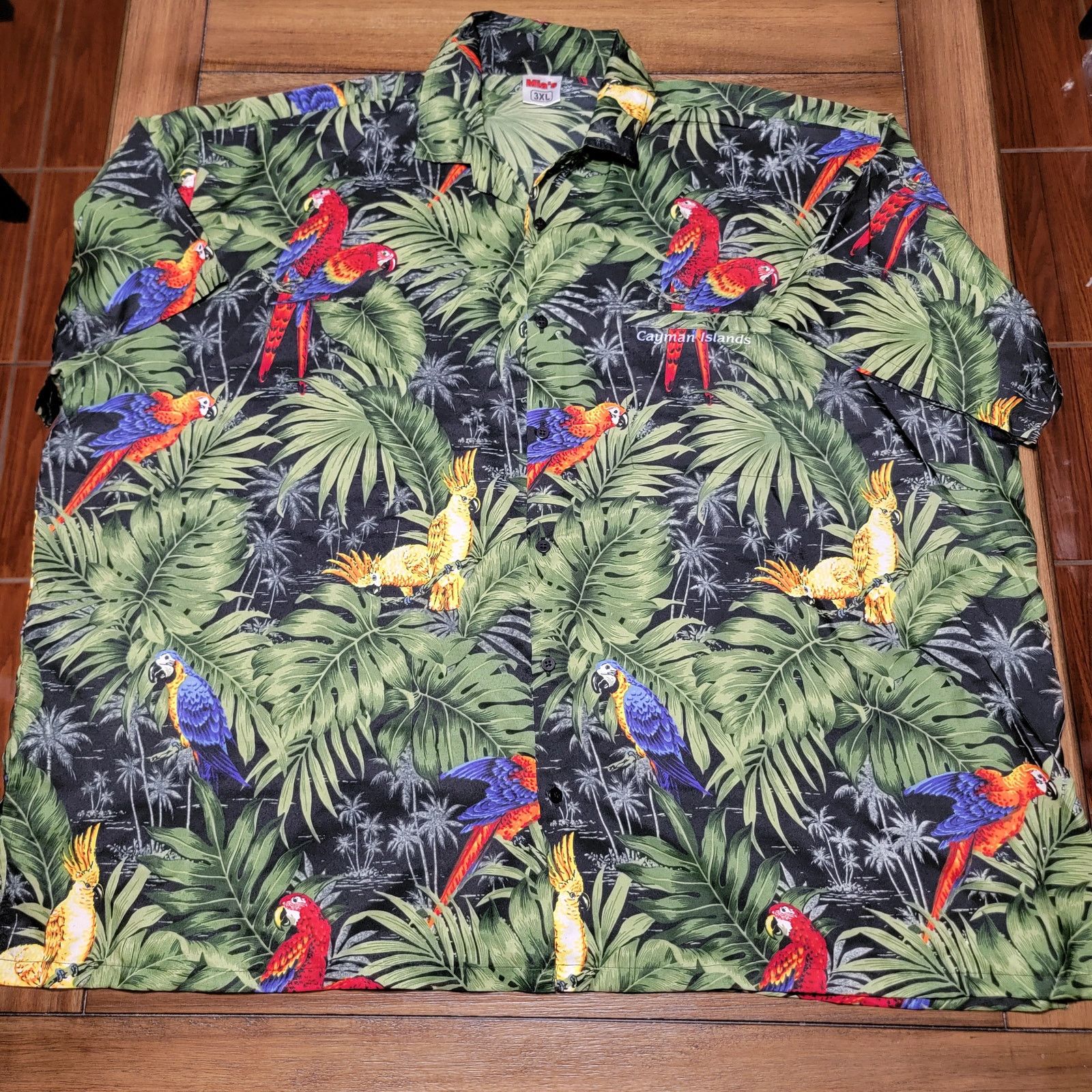 Other Mia's Tropical Parrot Button Shirt "Cayman Islands" - 3XL Size US XXL / EU 58 / 5 - 1 Thumbnail