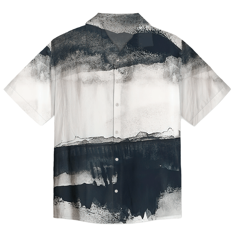 The Unbranded Brand Black & White Moon Print Shirt Size US M / EU 48-50 / 2 - 1 Thumbnail