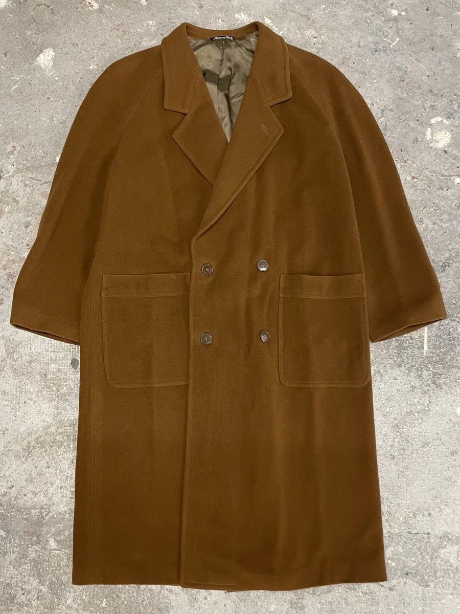 Emporio Armani 1990s Emporio Armani Camel Wool Trench Coat Size US L / EU 52-54 / 3 - 1 Thumbnail
