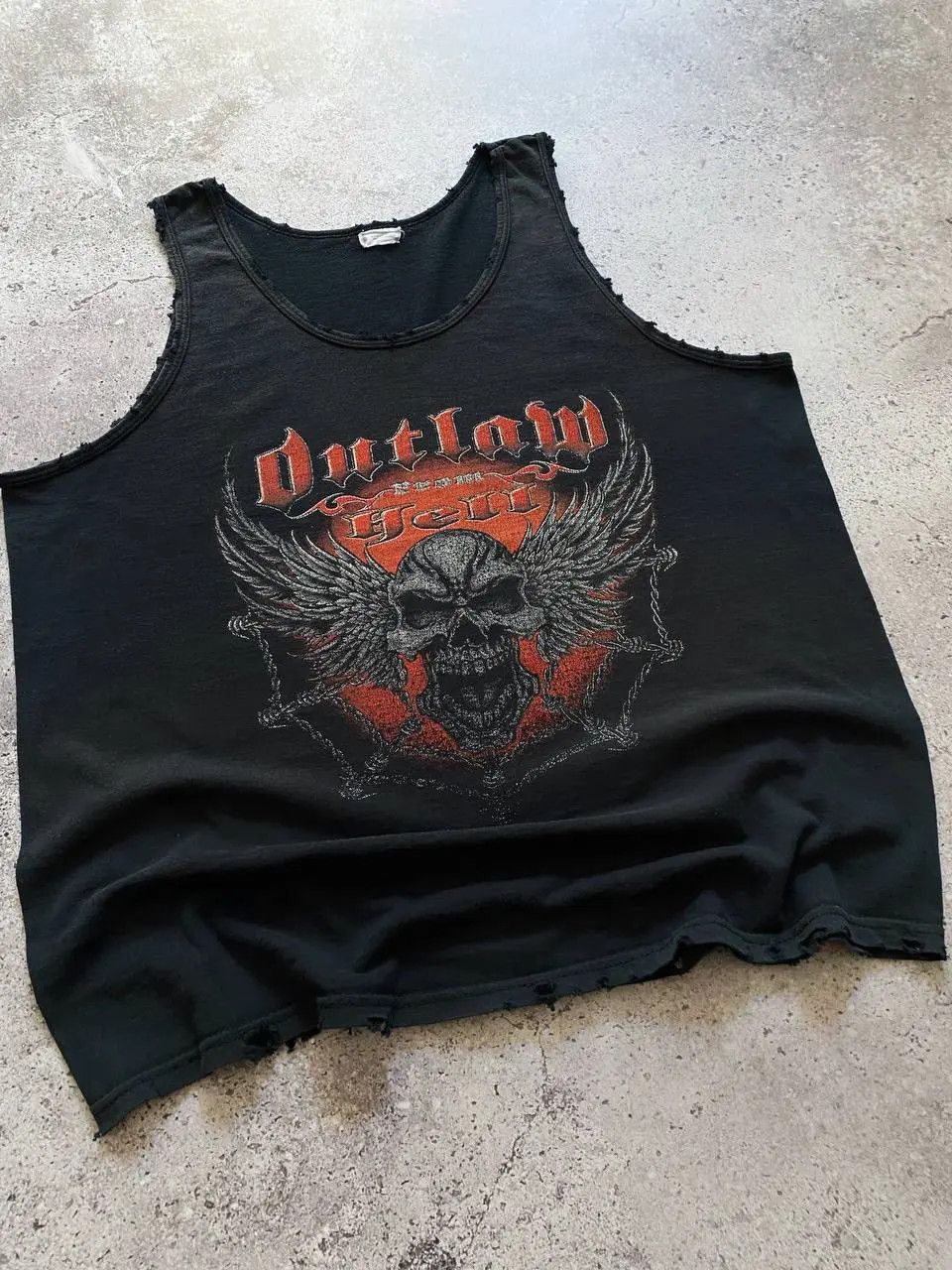 Band Tees VINTAGE OUTLAW FROM HELL SKULL DISTRESSED FADED TANK TOP Size US L / EU 52-54 / 3 - 5 Thumbnail