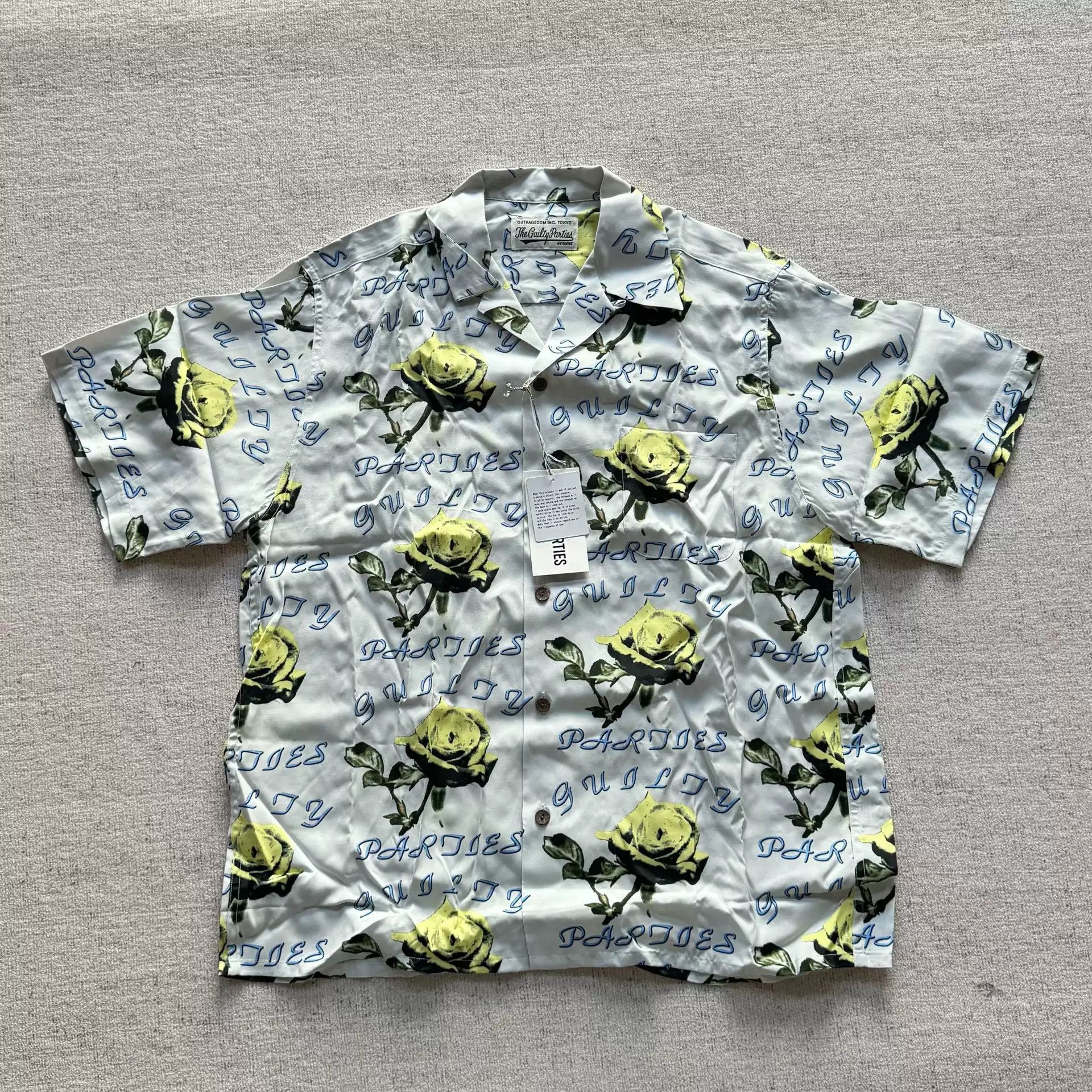 Wacko Maria Rose Flat Short Sleeve Shirt Tops