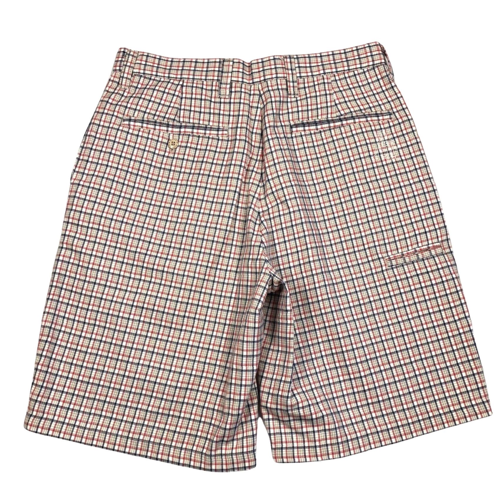 Katin Katin Men's Polyester/Rayon Flat Front Shorts Blue/Red/Tan Plaid • Size 32 Size US 32 / EU 48 - 2 Thumbnail