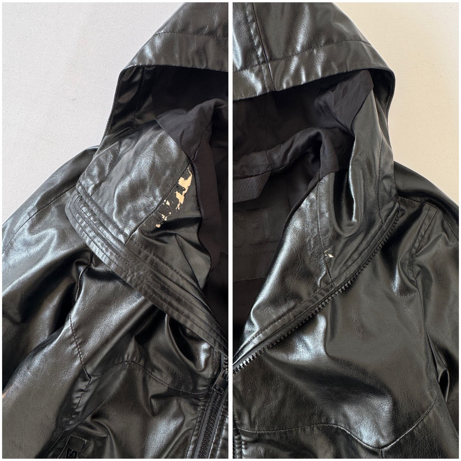 Diesel Diesel Faux Leather Hooded Jacket Size US M / EU 48-50 / 2 - 5 Thumbnail