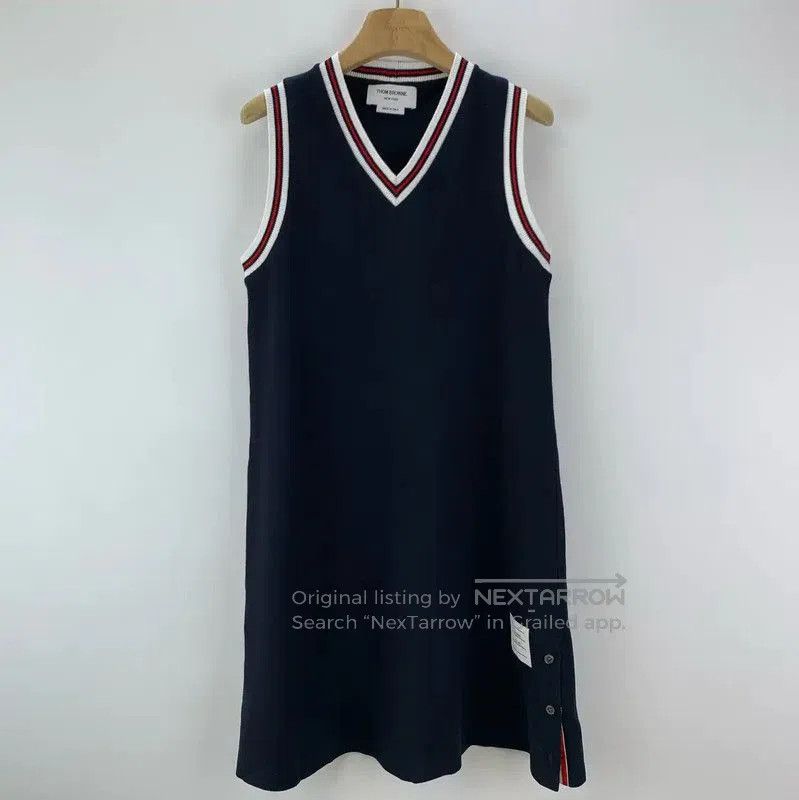 Thom Browne Thom Browne Blue Sleeveless Dress for Women . Size M / US 6-8 / IT 42-44 - 1 Thumbnail