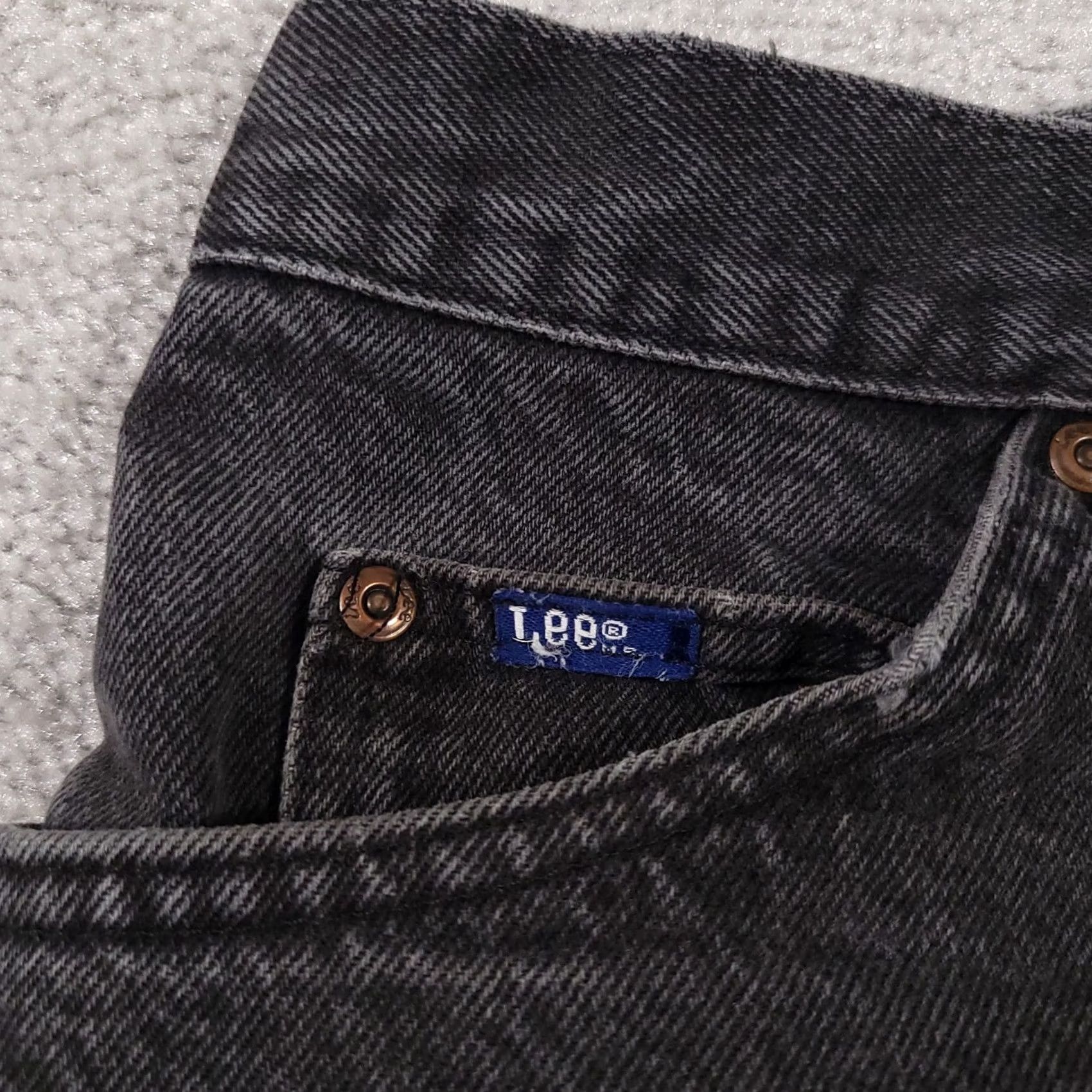 Lee VINTAGE Lee Jeans Mens 40x30 Black Denim Straight Mid Rise Made in USA Size US 40 / EU 56 - 5 Thumbnail
