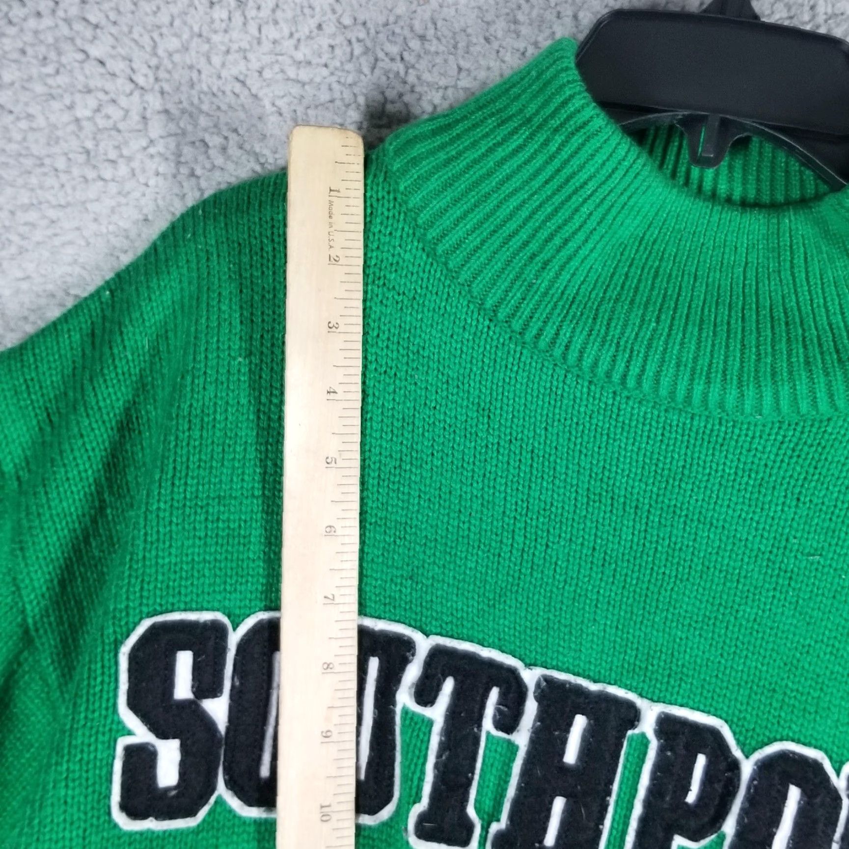 Southpole VINTAGE Southpole Men's Sweater Knit Pullover Mock Neck Striped Green All Seasons 90s Streetwear Size US M / EU 48-50 / 2 - 4 Thumbnail