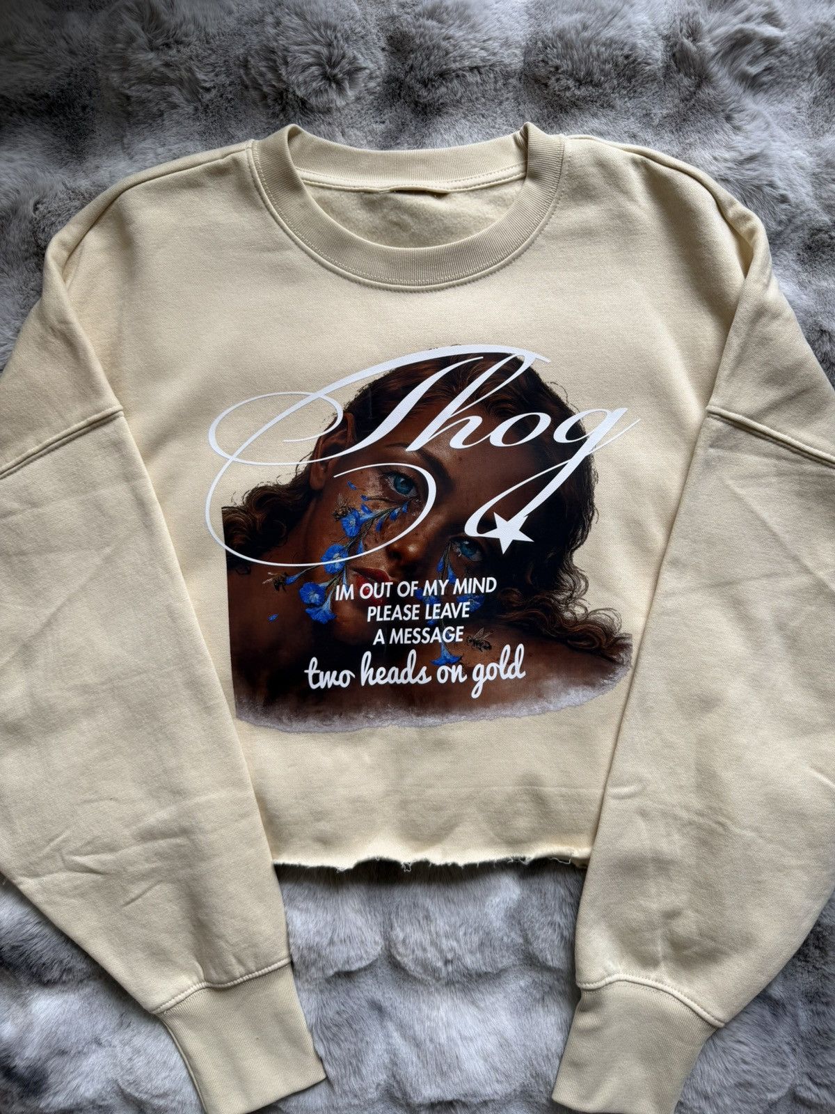 Other Two Heads on Gold Cropped Sweatshirt Size S / US 4 / IT 40 - 1 Thumbnail