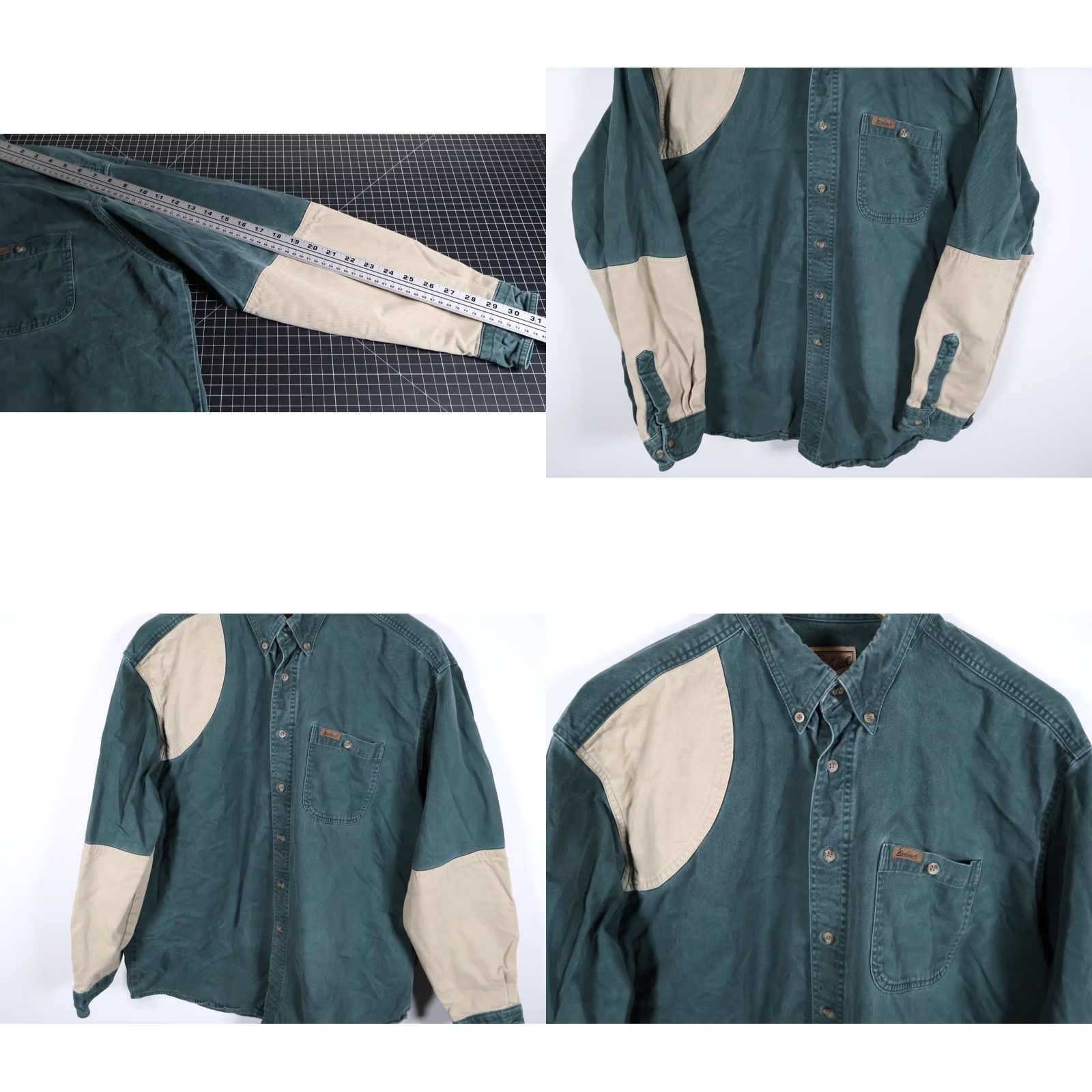 Vintage VINTAGE Woolrich Shooting Shirt Mens 2XL Green Beige Heavy Twill Outdoor Hunting VTG Shirt Button-Up Collared Long Sleeve Cotton 2XL Mens Woolrich Size US XXL / EU 58 / 5 - 8 Thumbnail