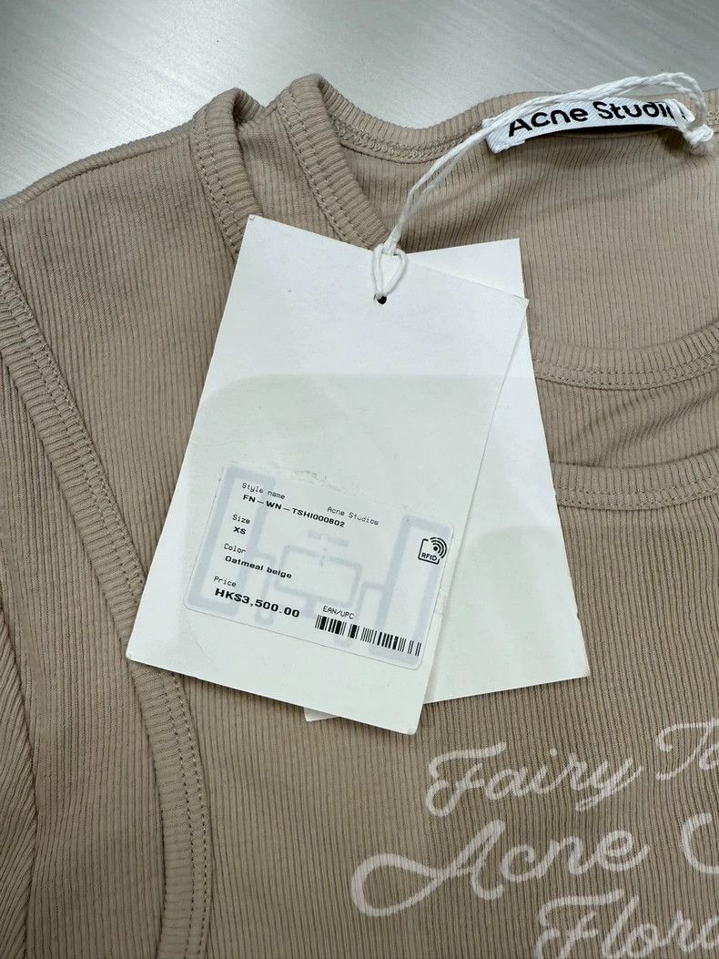 Acne Studios Acne Studios Grey letter long-sleeved top Size US XS / EU 42 / 0 - 4 Thumbnail