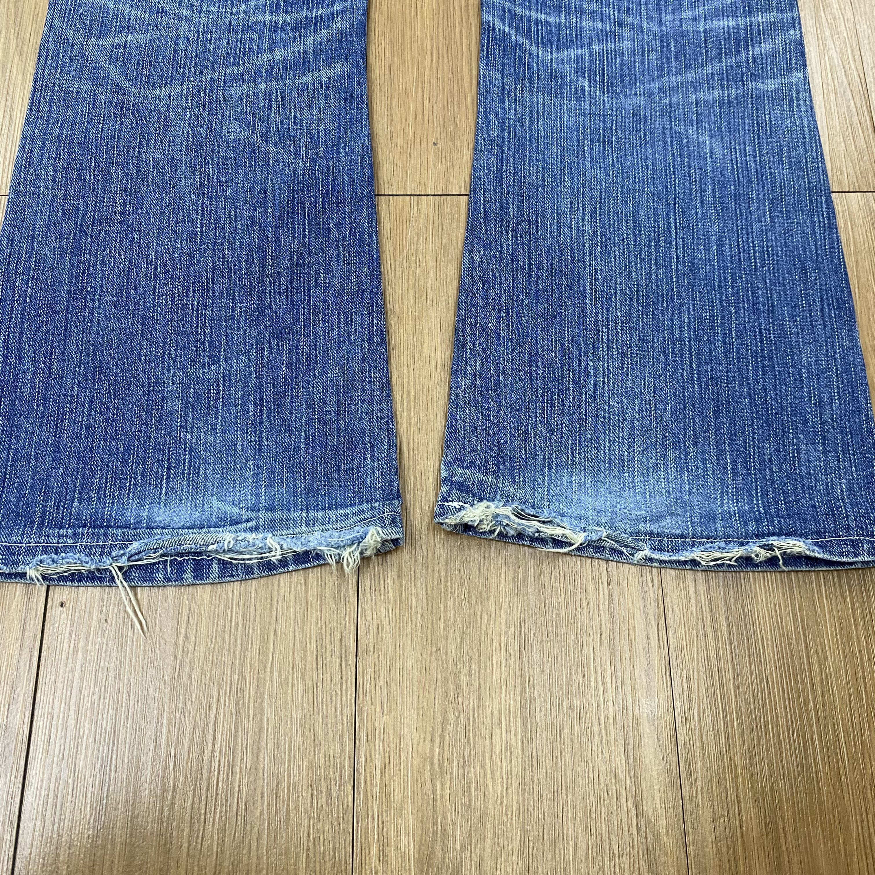 Japanese Brand × Vintage Vintage Sashiko Distress Jeans Flare Denim Patchwork CD161 Size US 31 - 5 Thumbnail