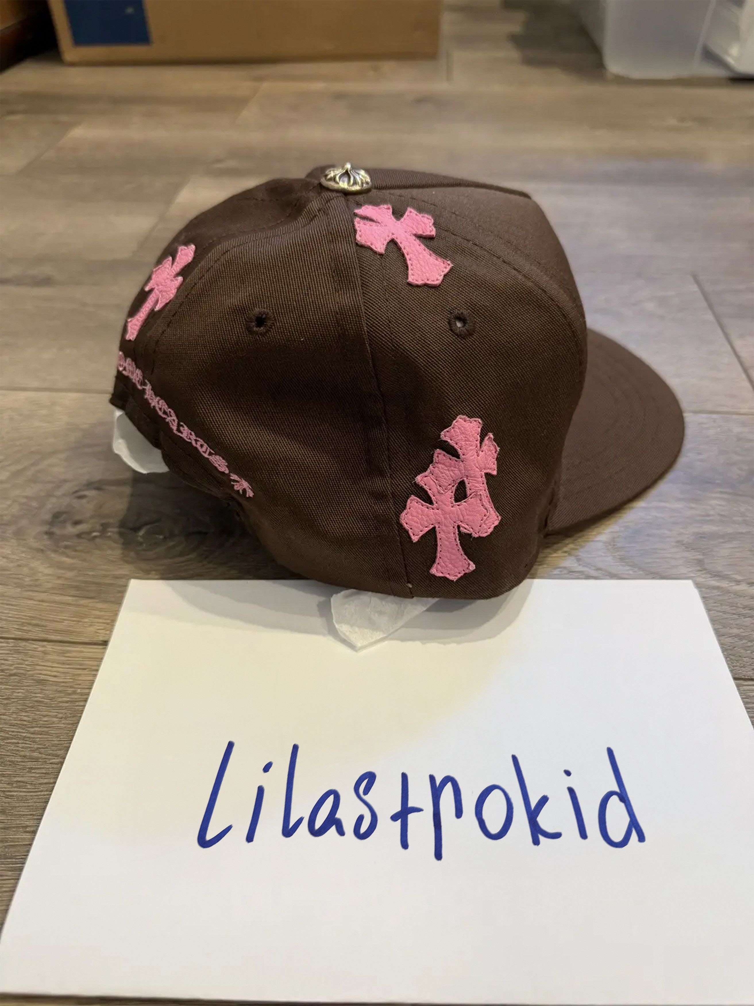 Chrome Hearts Chrome Hearts Brown/Pink Cross Patch Hat Size ONE SIZE - 2 Thumbnail