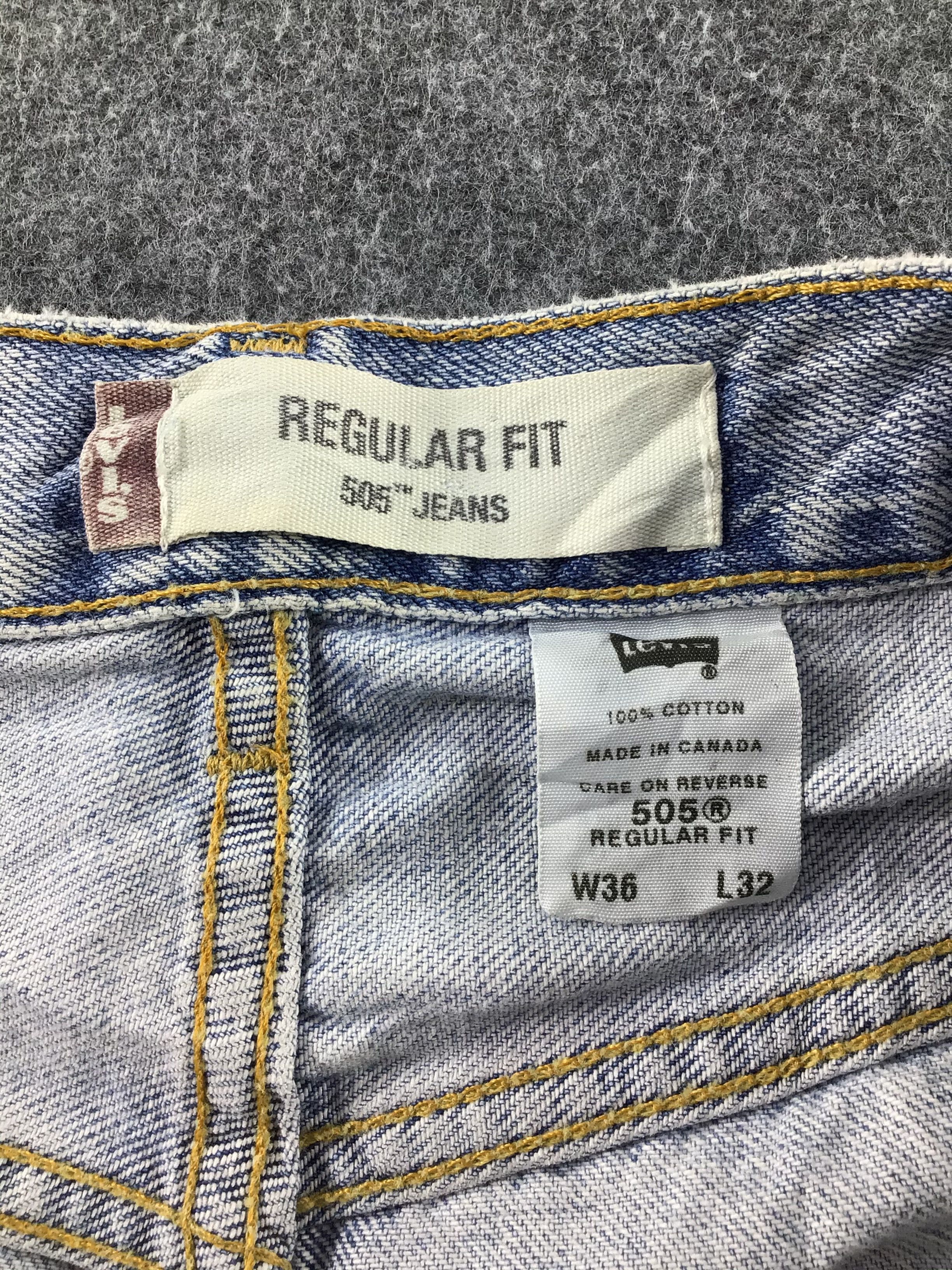 Levi's Vintage Light Wash Levis 505 Jeans-J757 Size US 35 - 10 Thumbnail