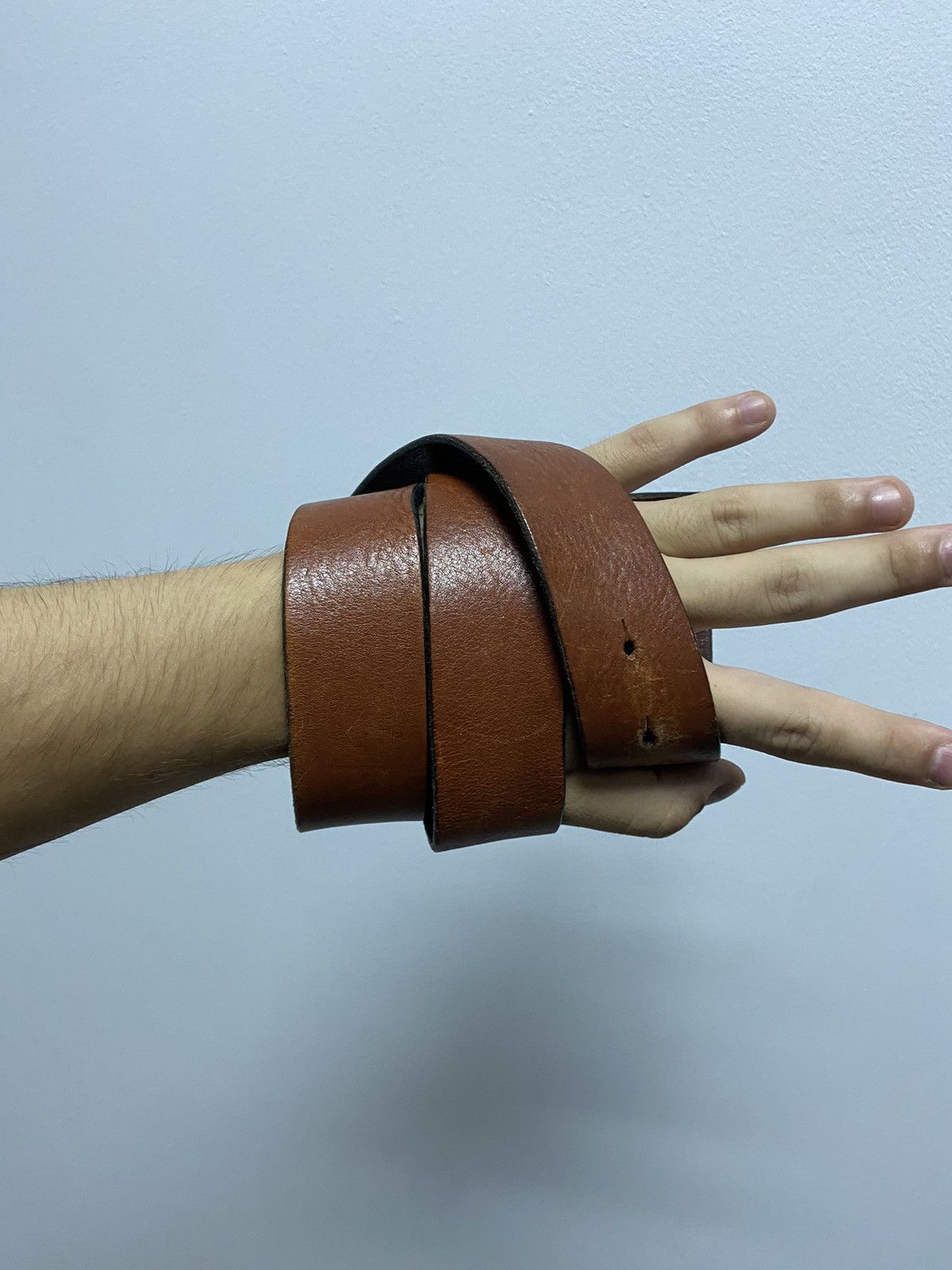 Diesel × Vintage Diesel Belt Vintage 100% Leather Avant Garde Y2K Style Logo Size ONE SIZE - 2 Thumbnail