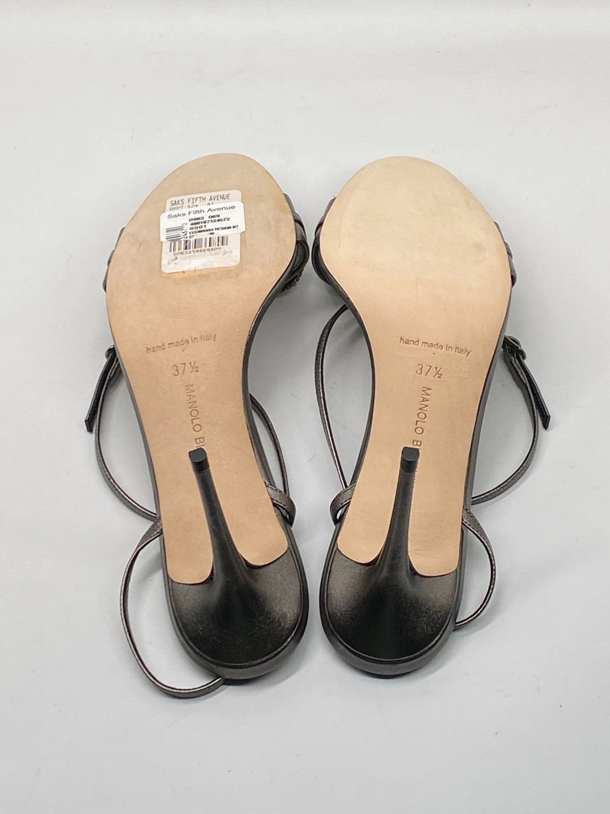 Manolo Blahnik Manolo Blahnik Crystal-Embellished Leather Sandals size 37.5 Size US 7.5 / IT 37.5 - 13 Thumbnail