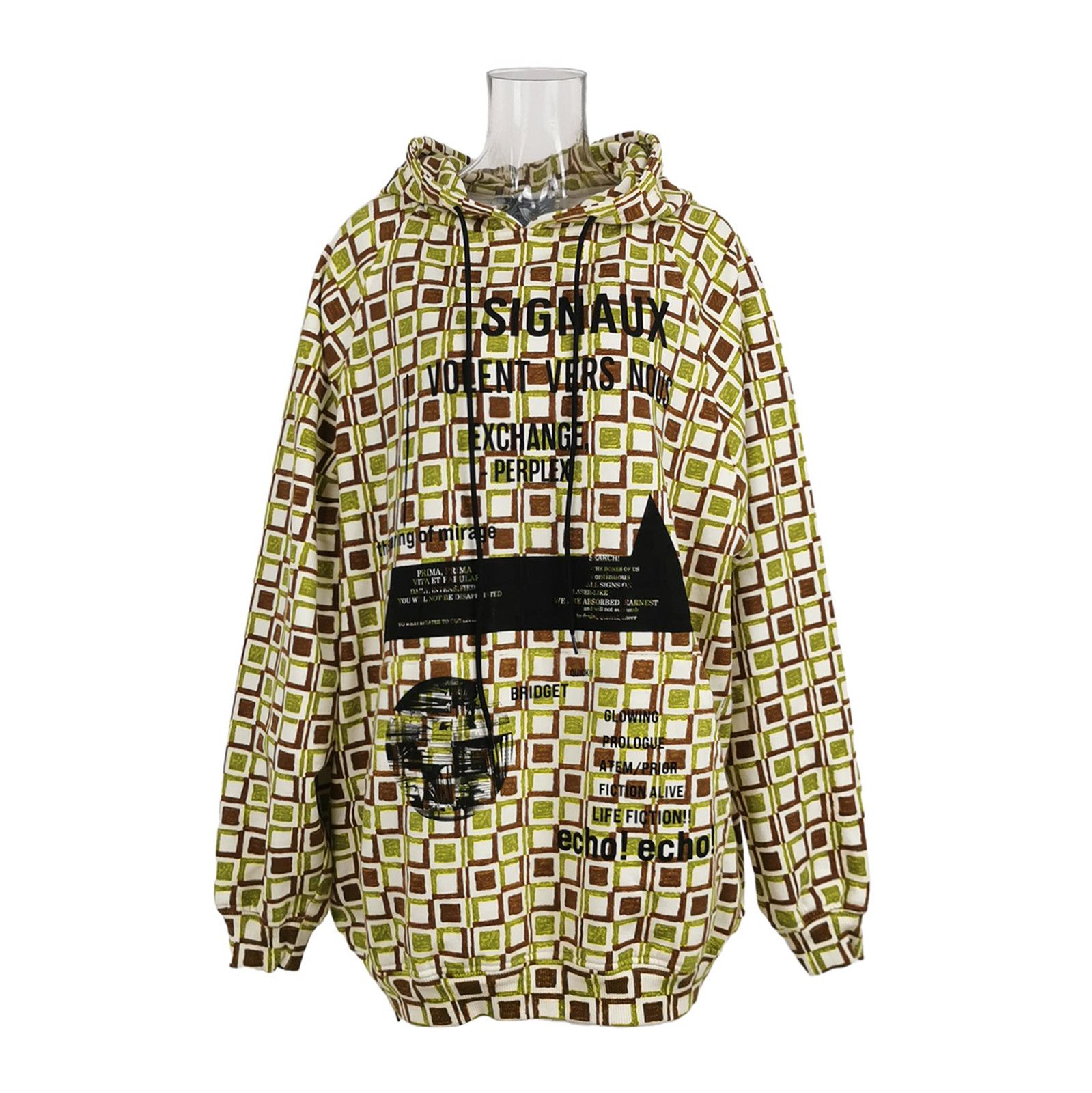 Prada Prada Colorful Check Pattern Hoodie - dmc Size L / US 10 / IT 46 - 1 Thumbnail