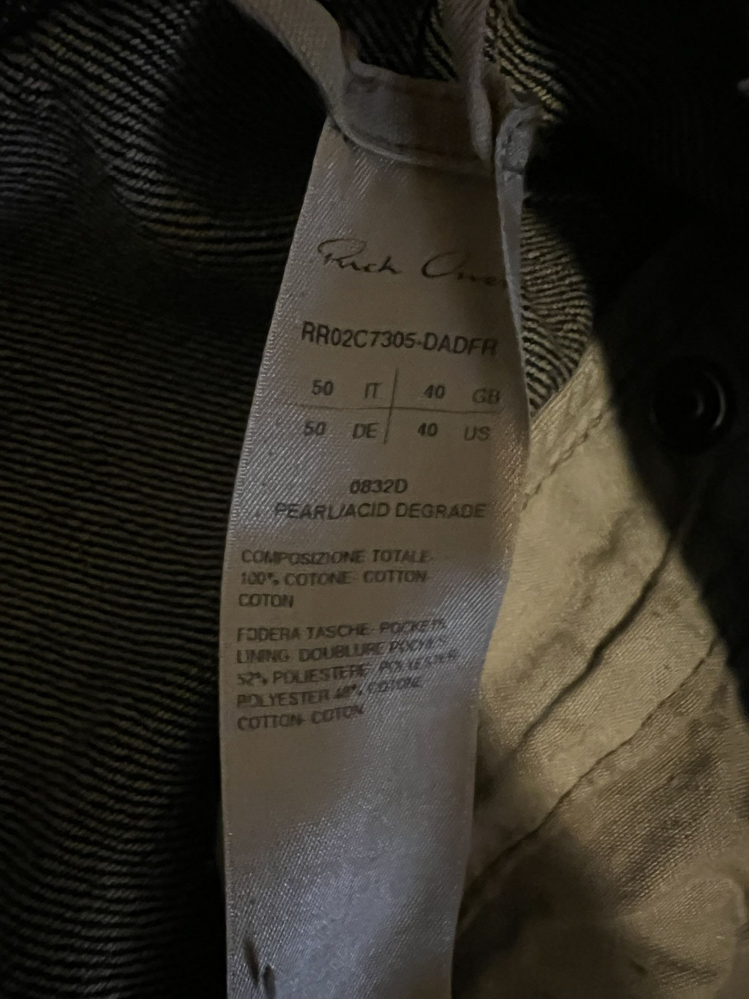 Rick Owens Rick Owens FW23 LUXOR Degrade Denim Bela sz 50 Size US 34 / EU 50 - 6 Thumbnail