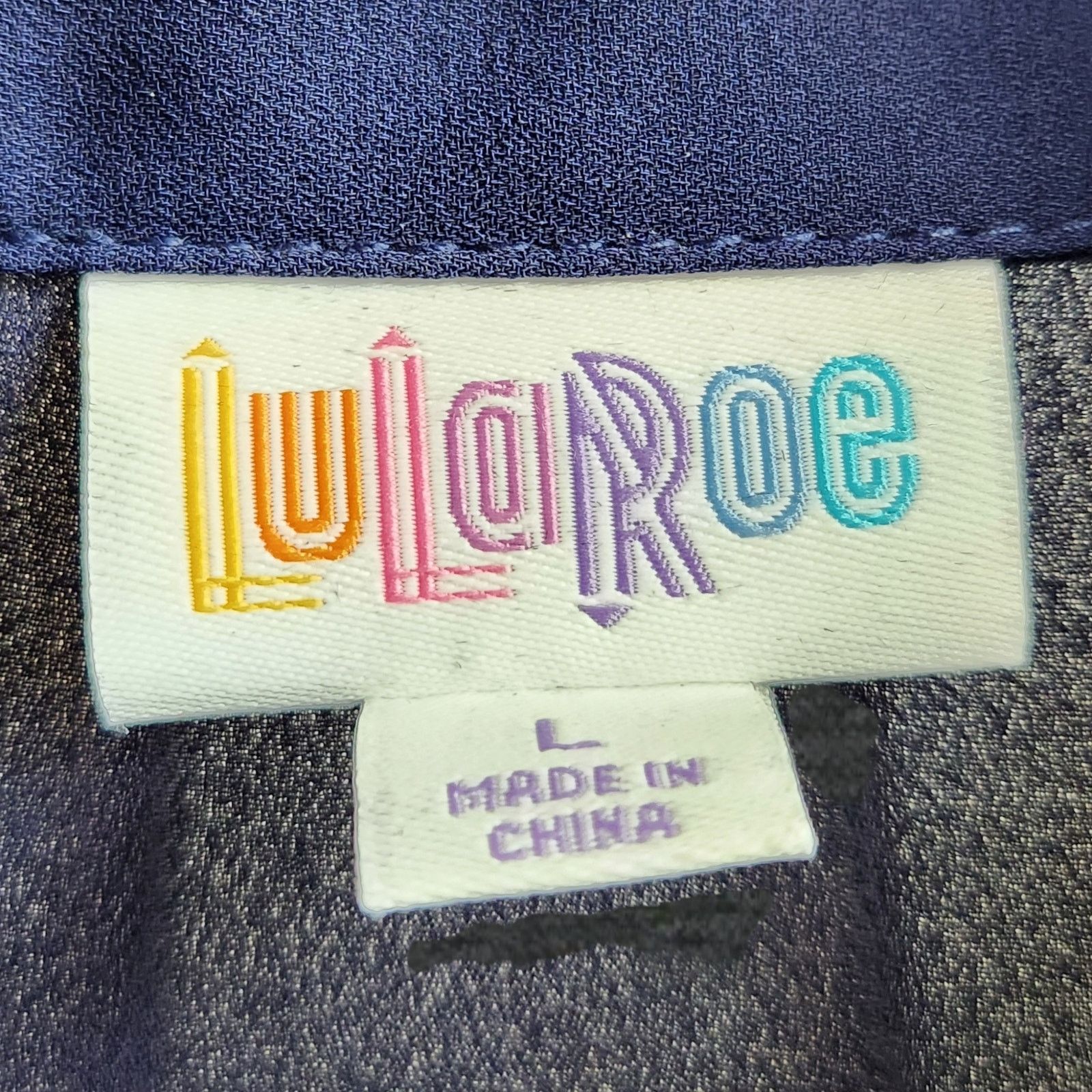 Other LuLaRoe Blue Button-Down Belted Dress - Size Large - NWT Size L / US 10 / IT 46 - 3 Thumbnail