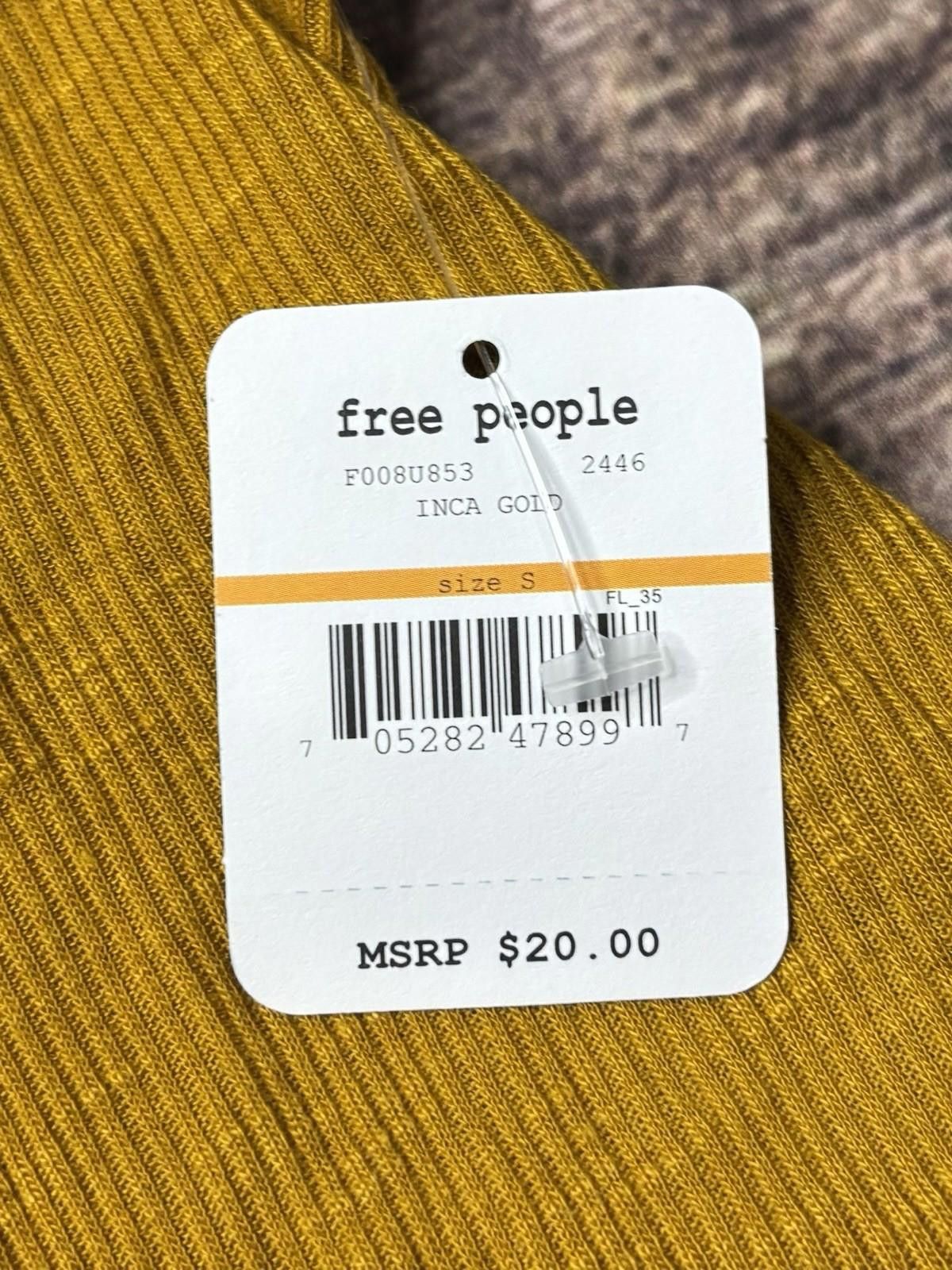 Free People Free People Tank Top Womens Small Petite Loose Fit Yellow Size S / US 4 / IT 40 - 9 Thumbnail