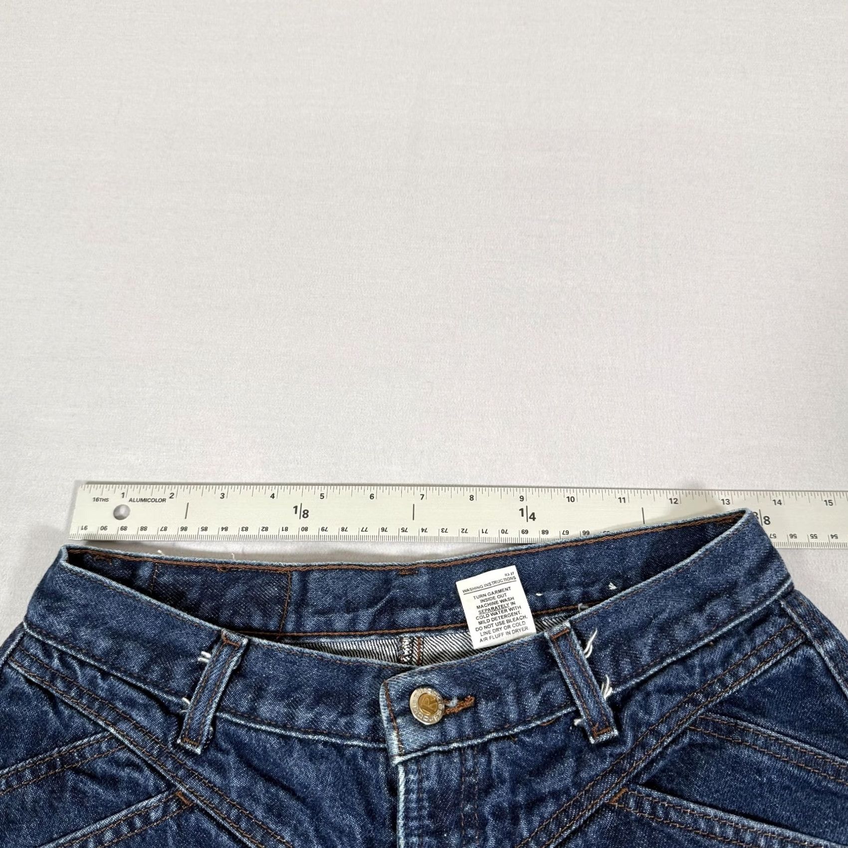 Vintage VINTAGE Rocky Mountain Jeans Womens 13 Blue Bare Back Slim Fit Denim Pants 90s Size 34" / US 12 / IT 48 - 7 Thumbnail