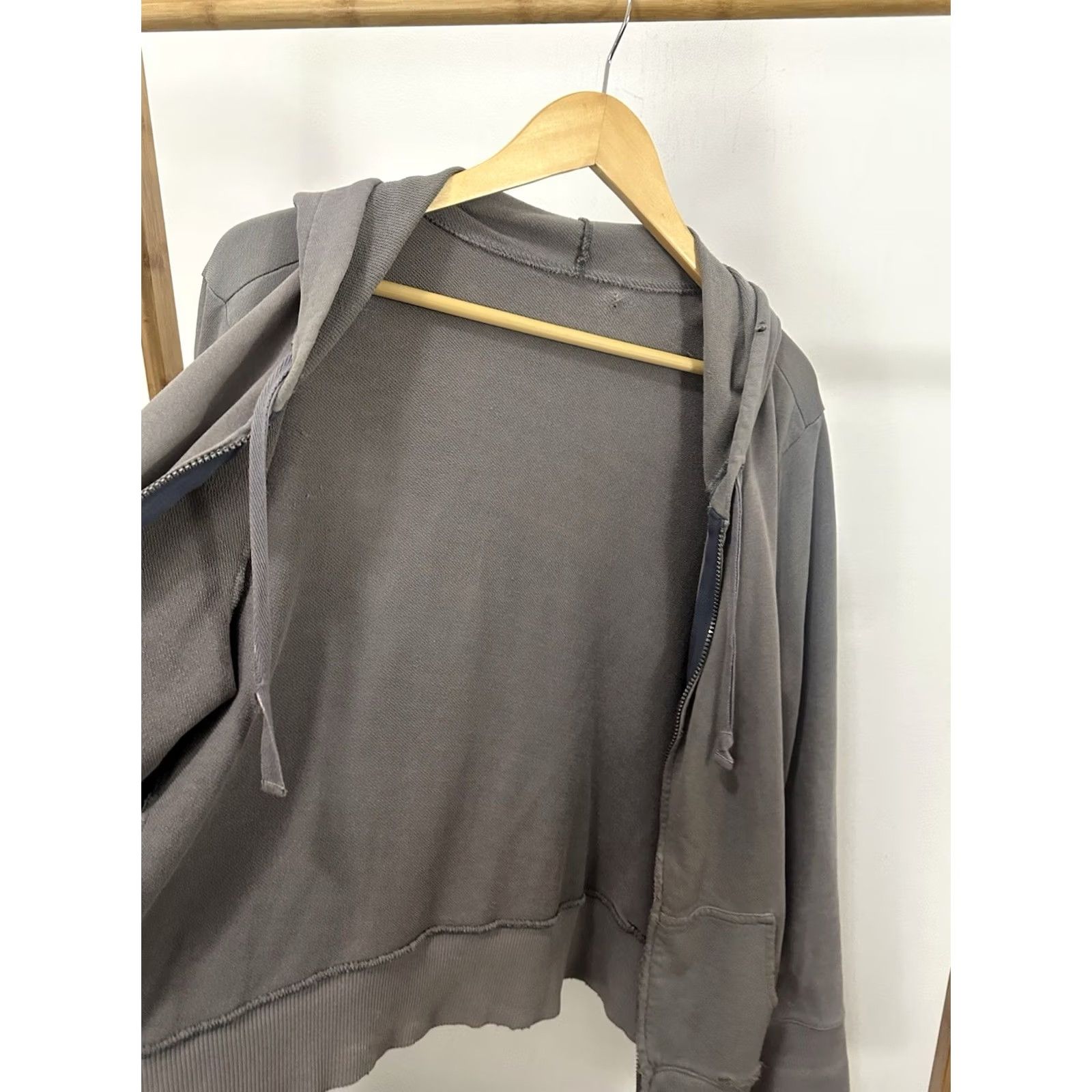 Thrasher VTG Y2K Grunge Distressed Thrashed Worn Women's Full Zip Hoodie Sweatshirt Sz L Gray Size L / US 10 / IT 46 - 5 Thumbnail