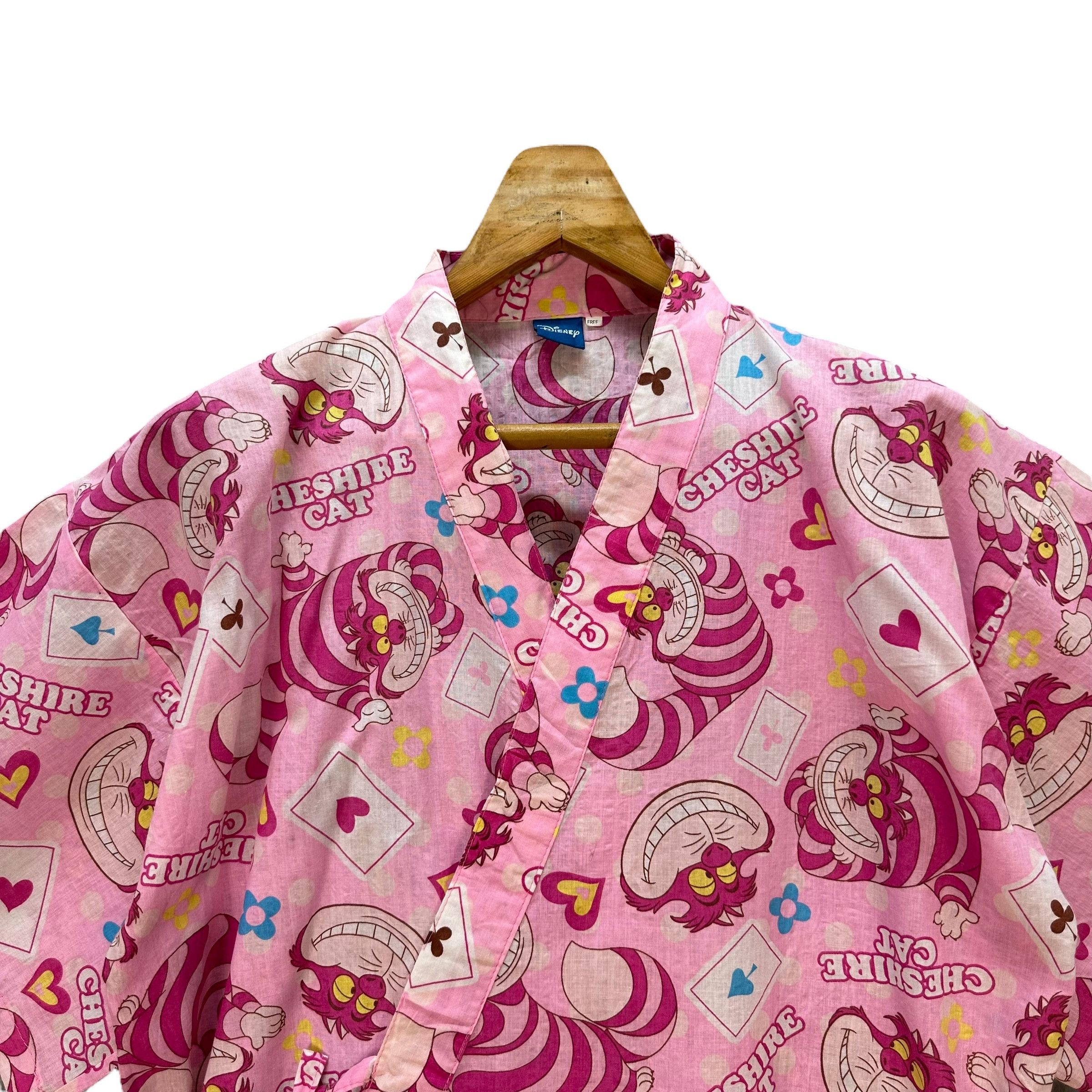 Disney Cheshire Cat Fullprint Pink Kimono Cardigan Jacket #9201-69 Size US L / EU 52-54 / 3 - 2 Thumbnail