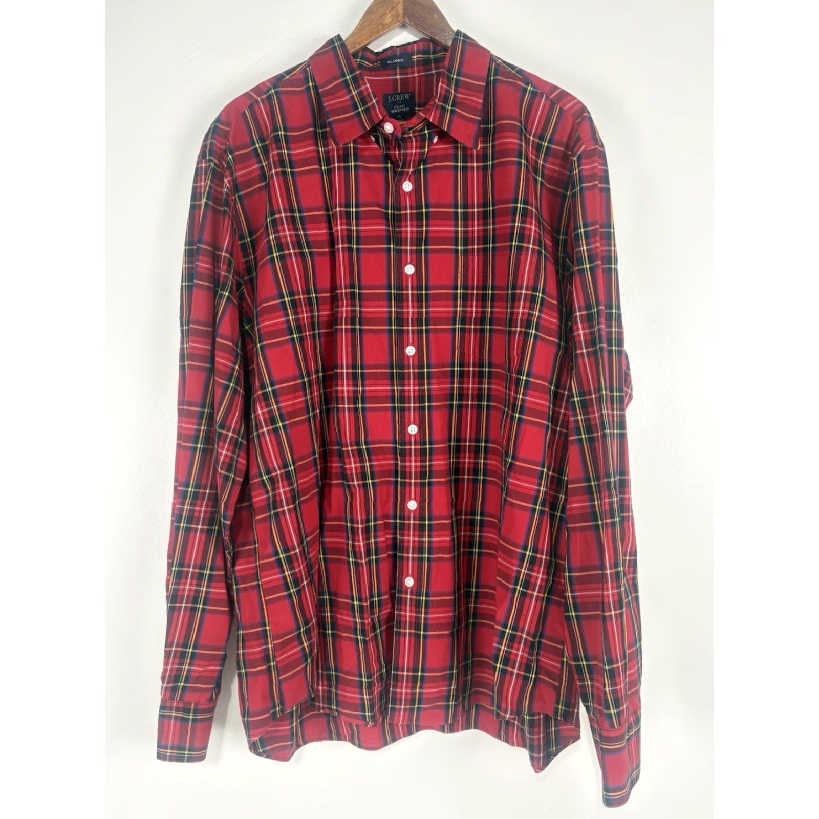 J.Crew J.CREW Button-Up Shirt Men XL Plaid Multi Color One Pocket Button-Down Crew Flex Washed Cotton Spandex Size US XL / EU 56 / 4 - 2 Thumbnail