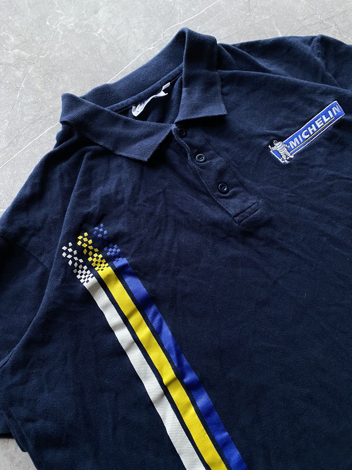 Formula 1 Vintage Michelin Formula 1 Polo Shirt Racing Stripes Blue Size US XL / EU 56 / 4 - 3 Thumbnail