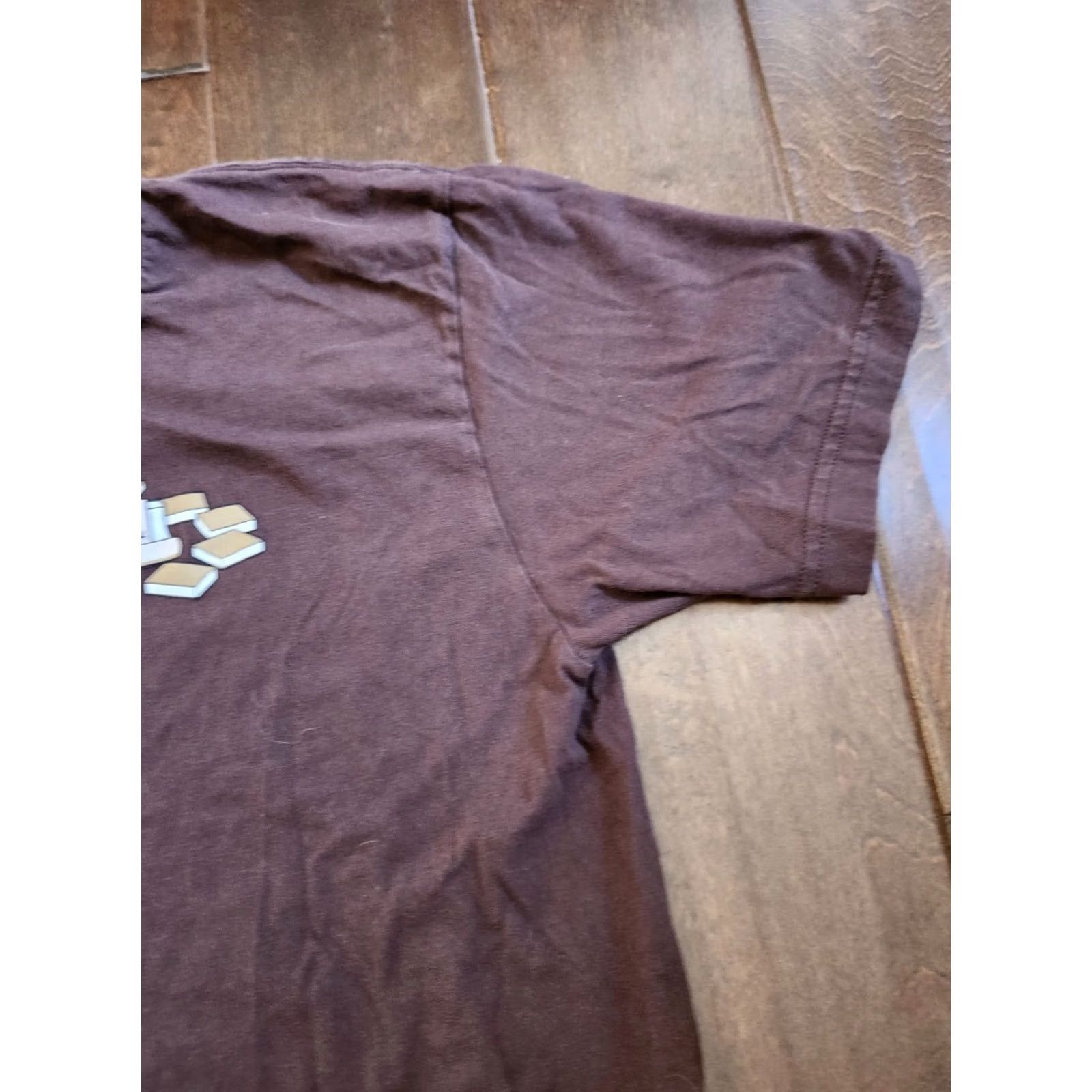 Threadless Treadless Scrabble Print T-shirt Men Brown Short Sleeve Crew Neck M Regular Size - United States Made Size US M / EU 48-50 / 2 - 5 Thumbnail