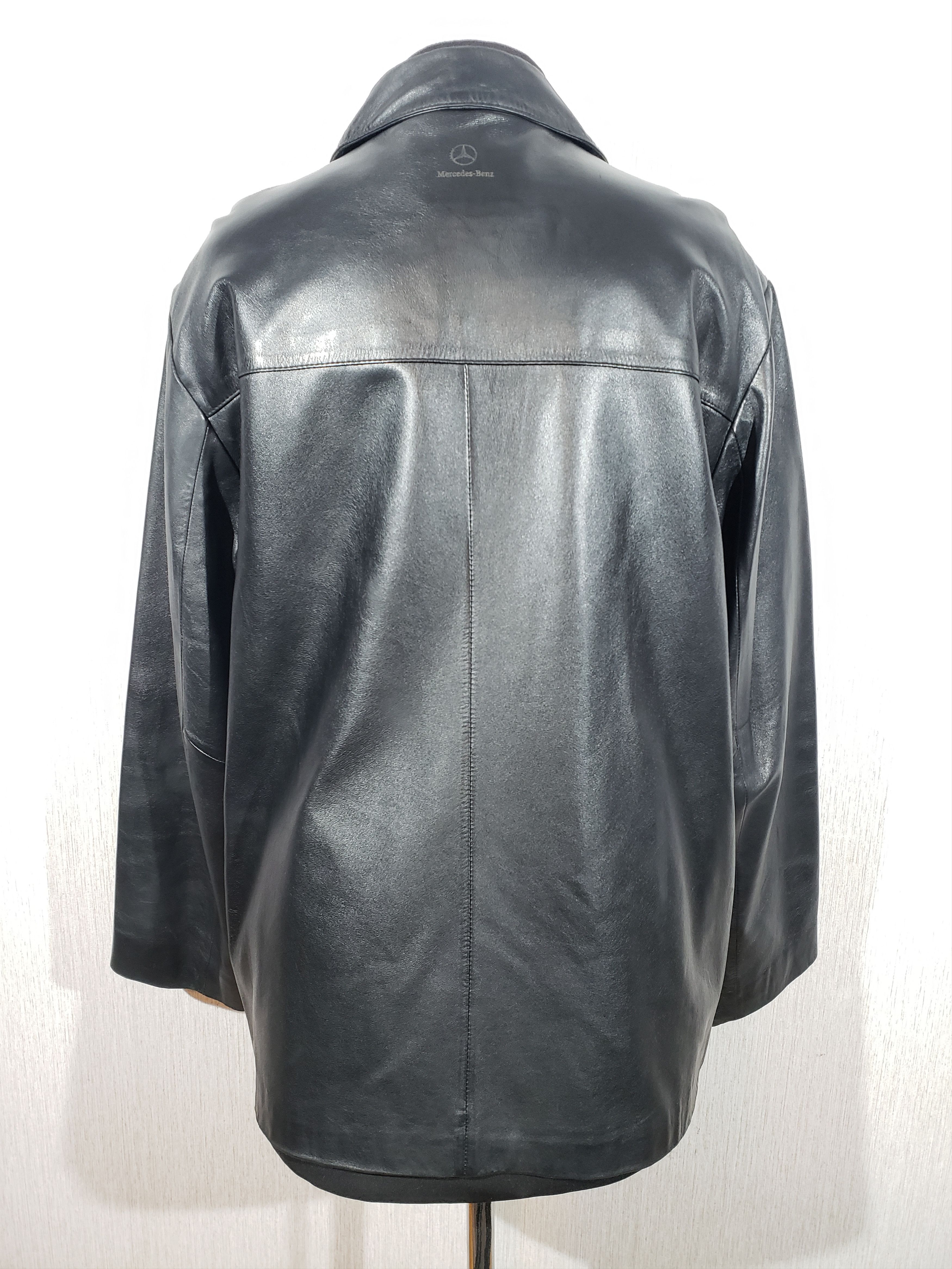 Mercedes-Benz Leather jacket with a zipper and convenient pockets. Size US L / EU 52-54 / 3 - 4 Thumbnail