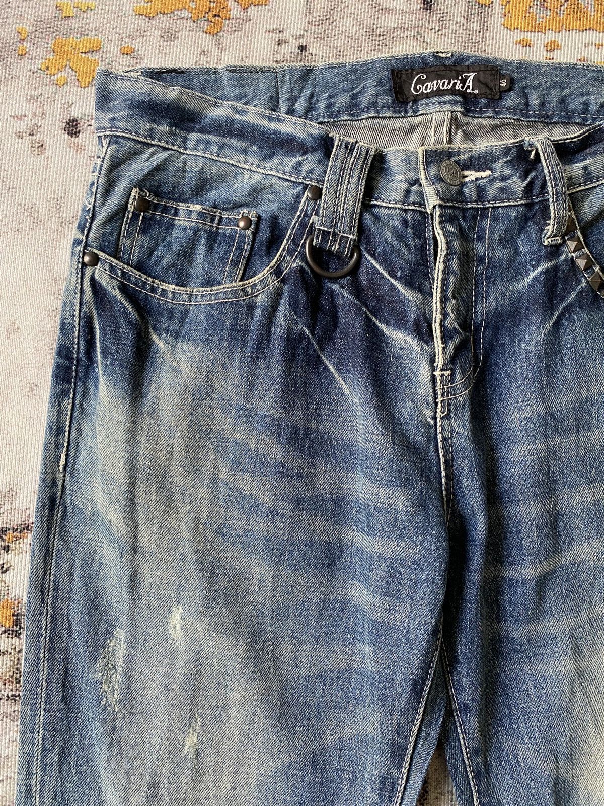 Japanese Brand Cavari A Claw Mark Studded Distressed Flare Denim Size US 32 / EU 48 - 8 Thumbnail