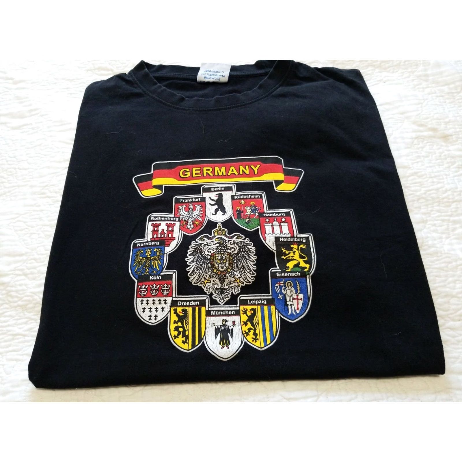 Vintage VINTAGE Germany Stocknagel Crest Graphics TShirt XL Men Black Crew Neck Short Sleeve Soccer City Crests T-Shirt Size US XL / EU 56 / 4 - 2 Thumbnail