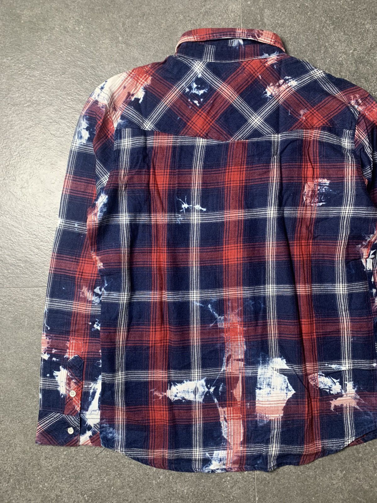 semanticdesign 2000s Semantic Design Bleached Plaid Shirt Size US M / EU 48-50 / 2 - 9 Thumbnail