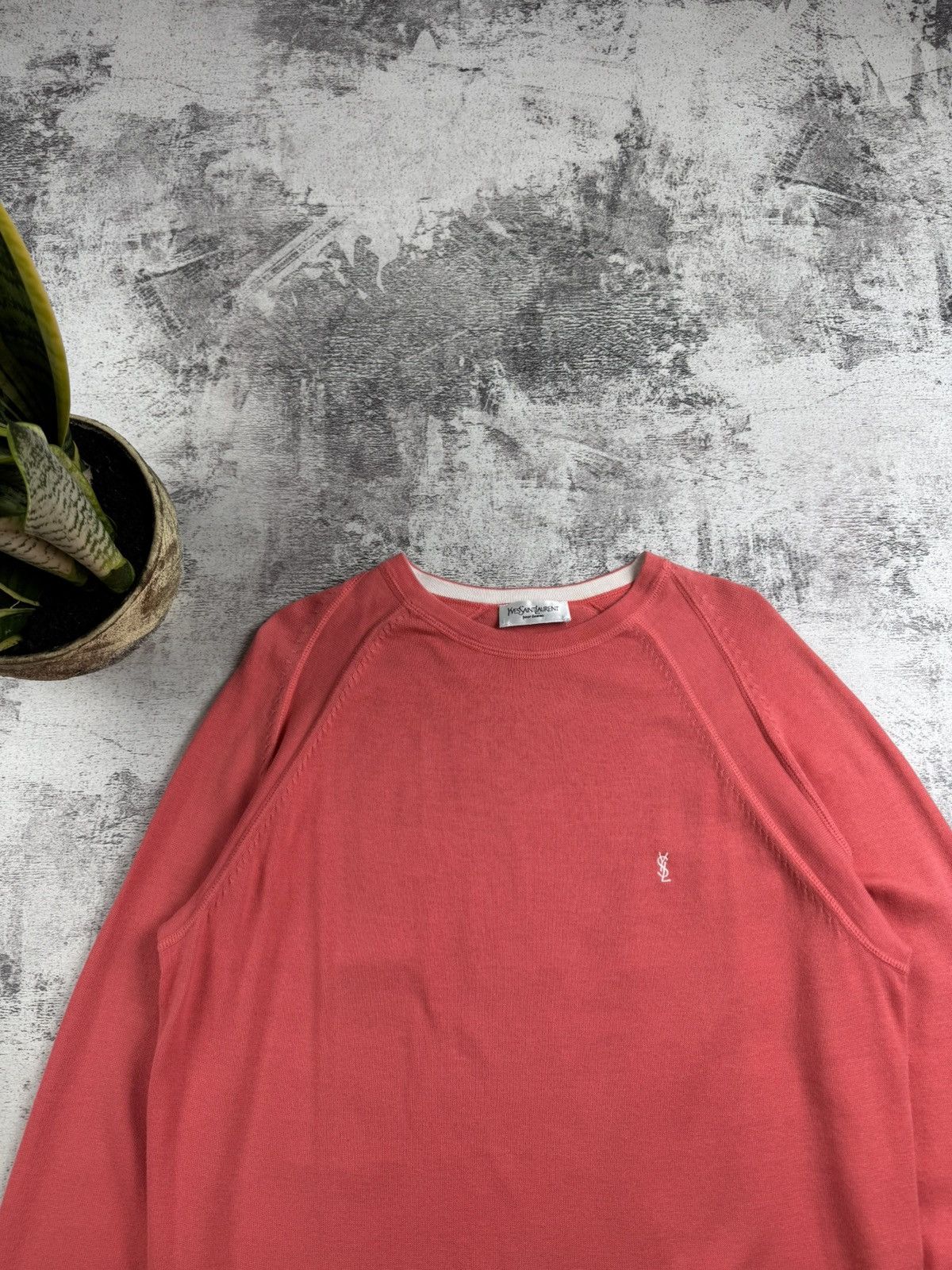Yves Saint Laurent Yves Saint Laurent Men’s Cotton YSL Knit Pink XL Sweatshirt Sweater Pullover Size US XL / EU 56 / 4 - 7 Thumbnail