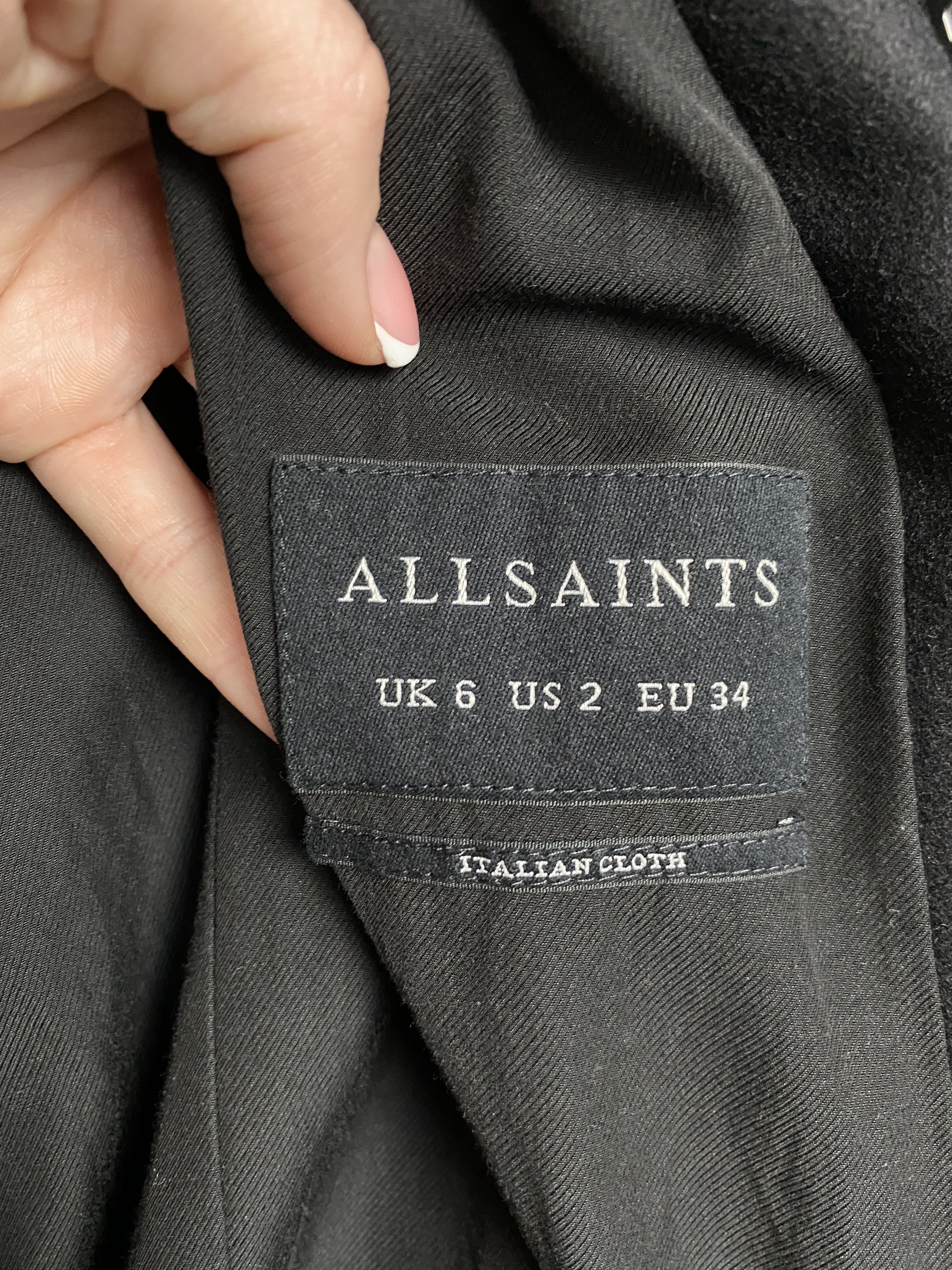 Allsaints NEW! Allsaints Womens Axon Wool Coat Jacket Size XS / US 0-2 / IT 36-38 - 5 Thumbnail