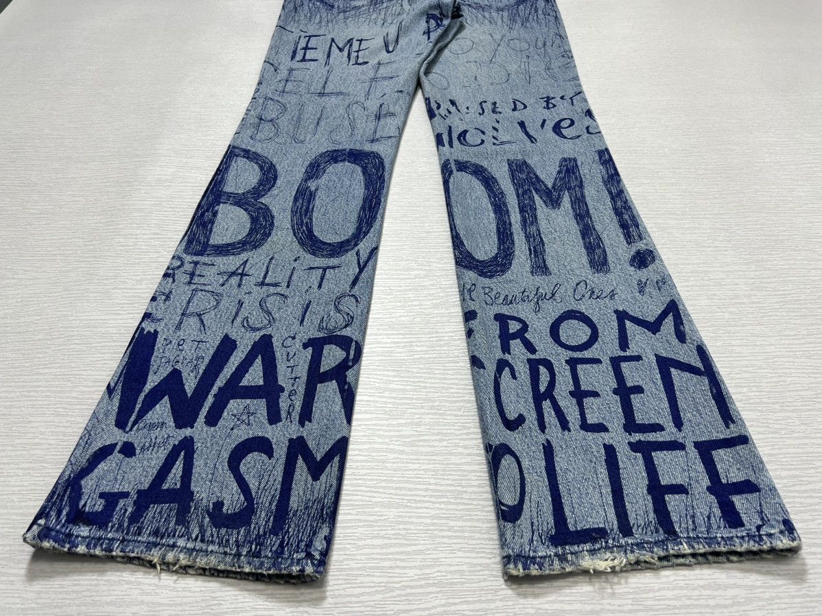 Walter Van Beirendonck W&LT Archives - A/W 1997 - Pen Graffiti Denim Jeans Size US 28 / EU 44 - 8 Thumbnail