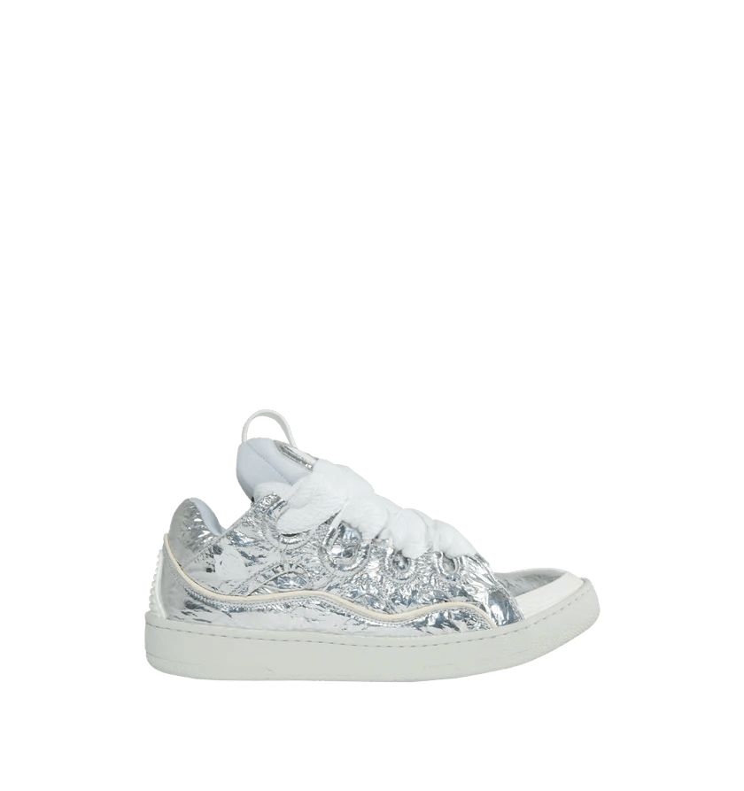 Lanvin o1h1sh11224 Curb Sneaker Metallic Effect in Silver Size US 8 / EU 41 - 1 Thumbnail