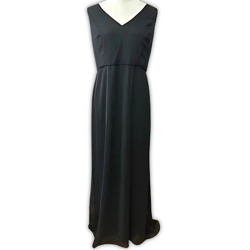 Other Social Bridesmaids Maxi Gown Dress Bow Accent Black 16 NWOT Size XXL / US 16-18 / IT 52-54 - 1 Thumbnail