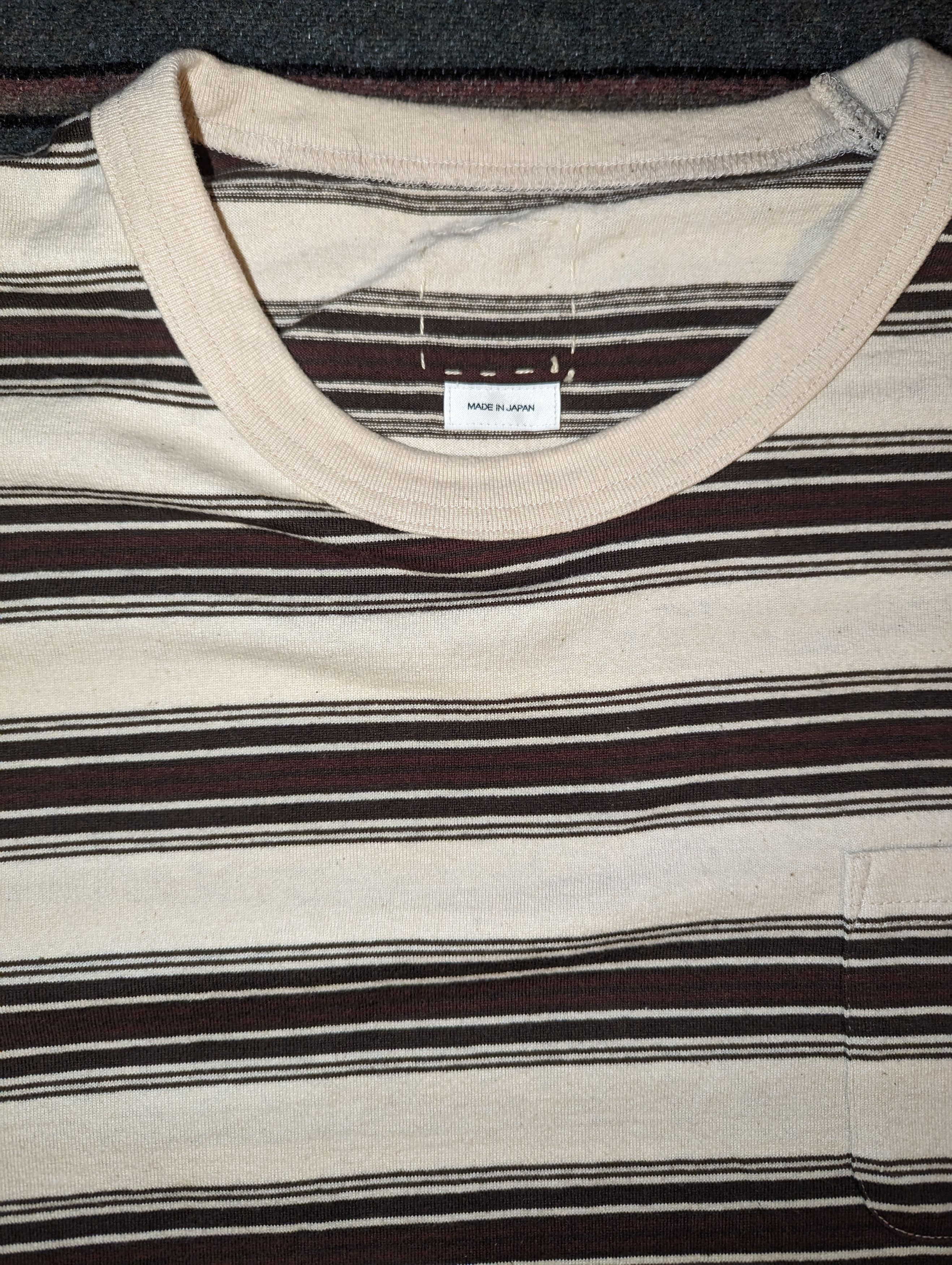 Visvim VISVIM Border Jumbo Stripe Pocket T-Shirt Size US XL / EU 56 / 4 - 3 Thumbnail