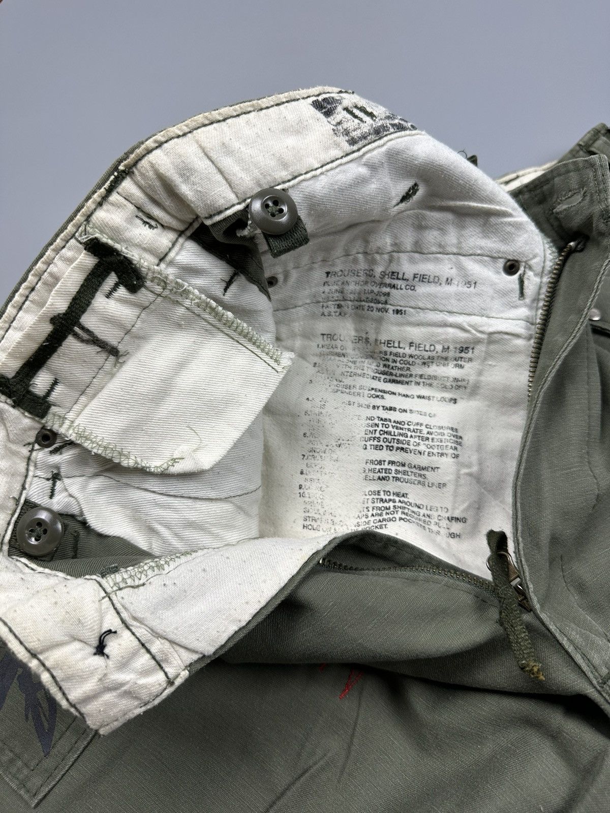 If Six Was Nine × Le Grande Bleu (L.G.B.) Vintage Trousers Shell Field M-1951 Military Custom Size US 34 / EU 50 - 12 Thumbnail