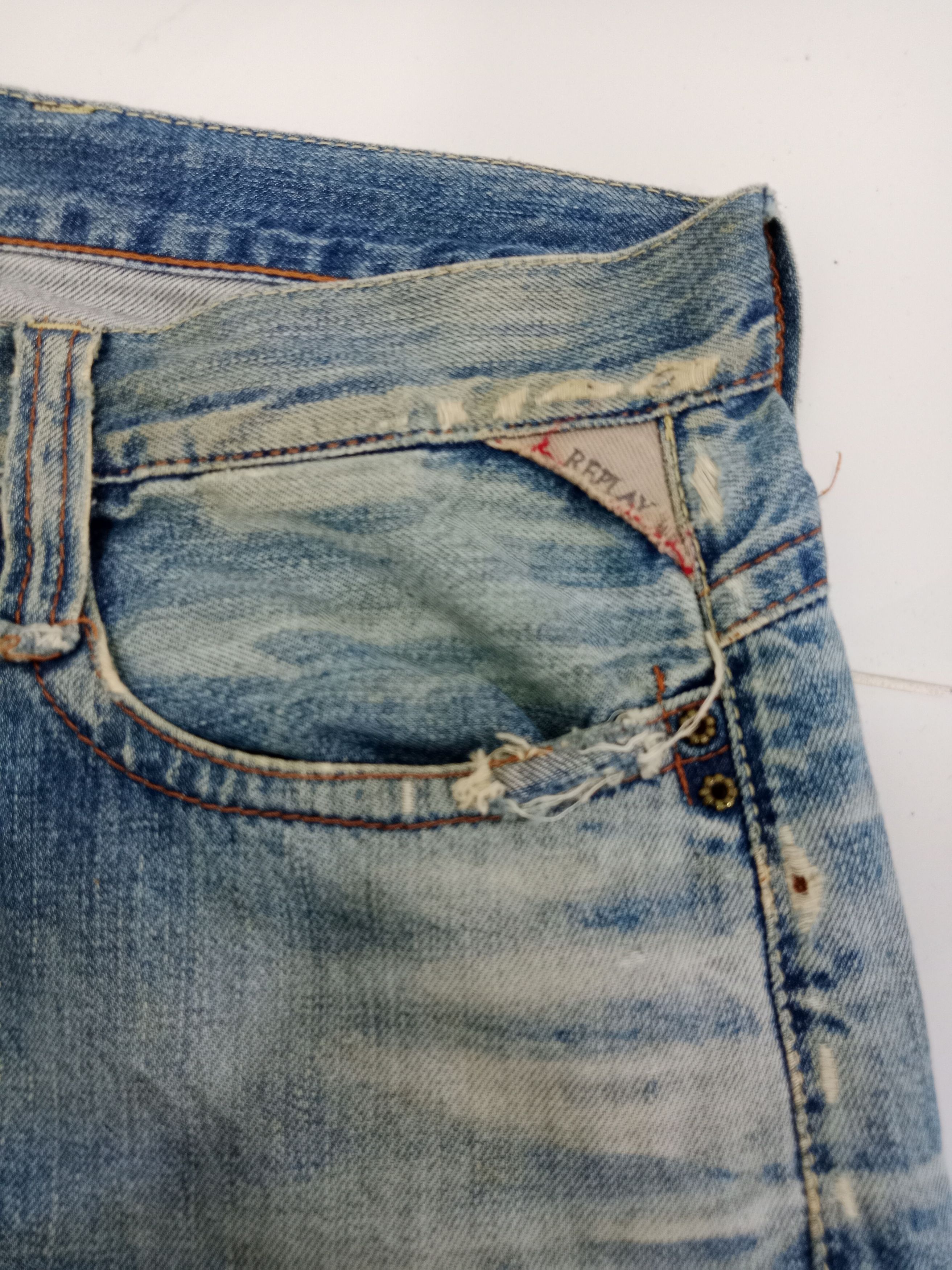 Replay Vintage REPLAY Distressed Jeans Fly Button Size US 30 / EU 46 - 8 Thumbnail
