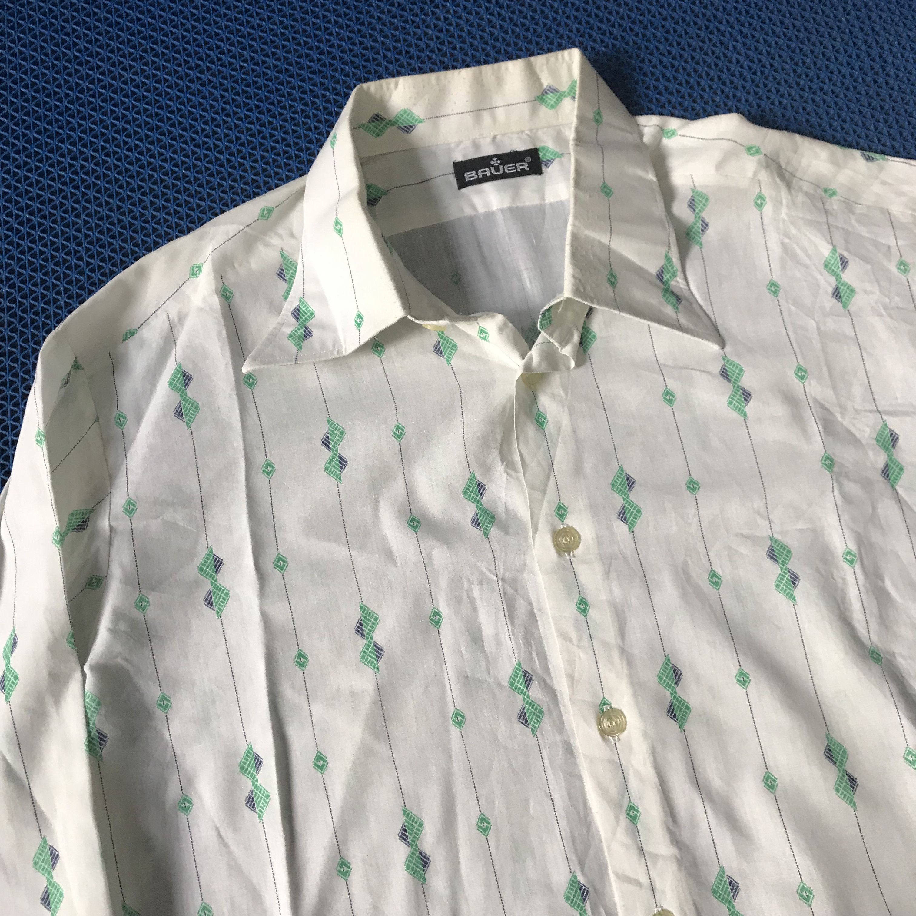 Vintage Vintage Classic Germany 70s Shirt Bauer Dandy shirt sheer Size US M / EU 48-50 / 2 - 9 Thumbnail